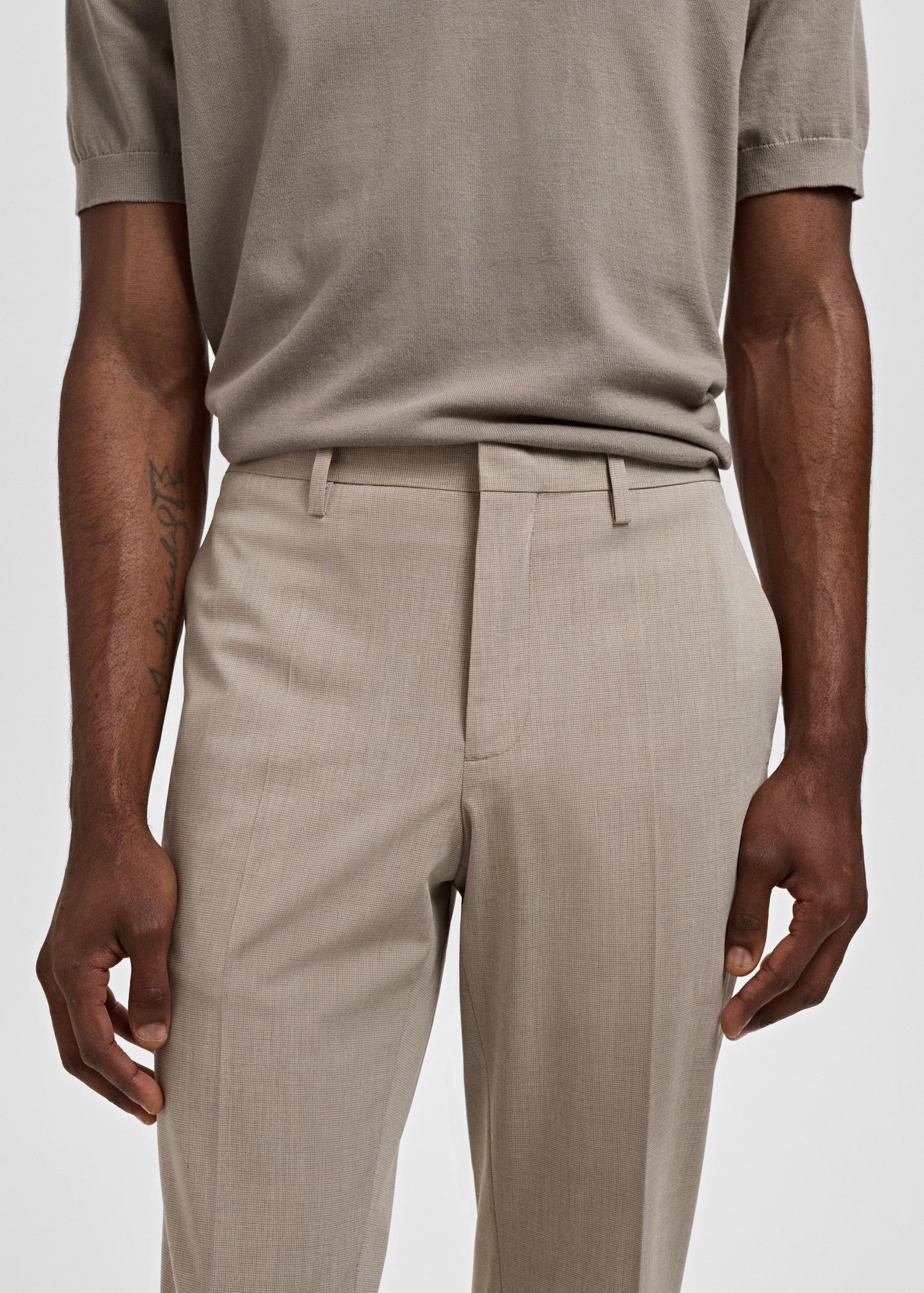 Stretch fabric super slim-fit suit trousers - Men | MANGO USA Product Image