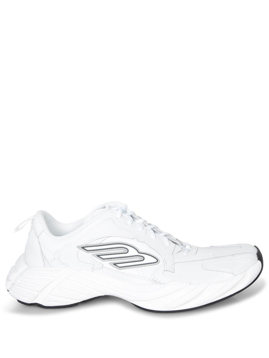 BALENCIAGA Men White Cowskin And Polyester Monday Shoe Sneakers Product Image