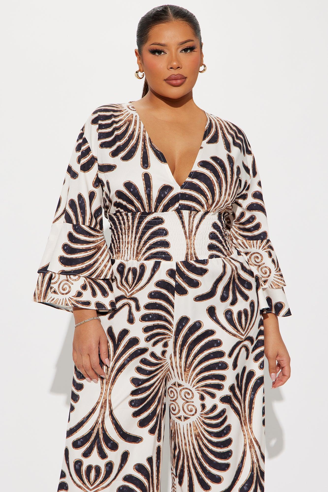 Find Me On Vacay Jumpsuit - Black/combo Product Image