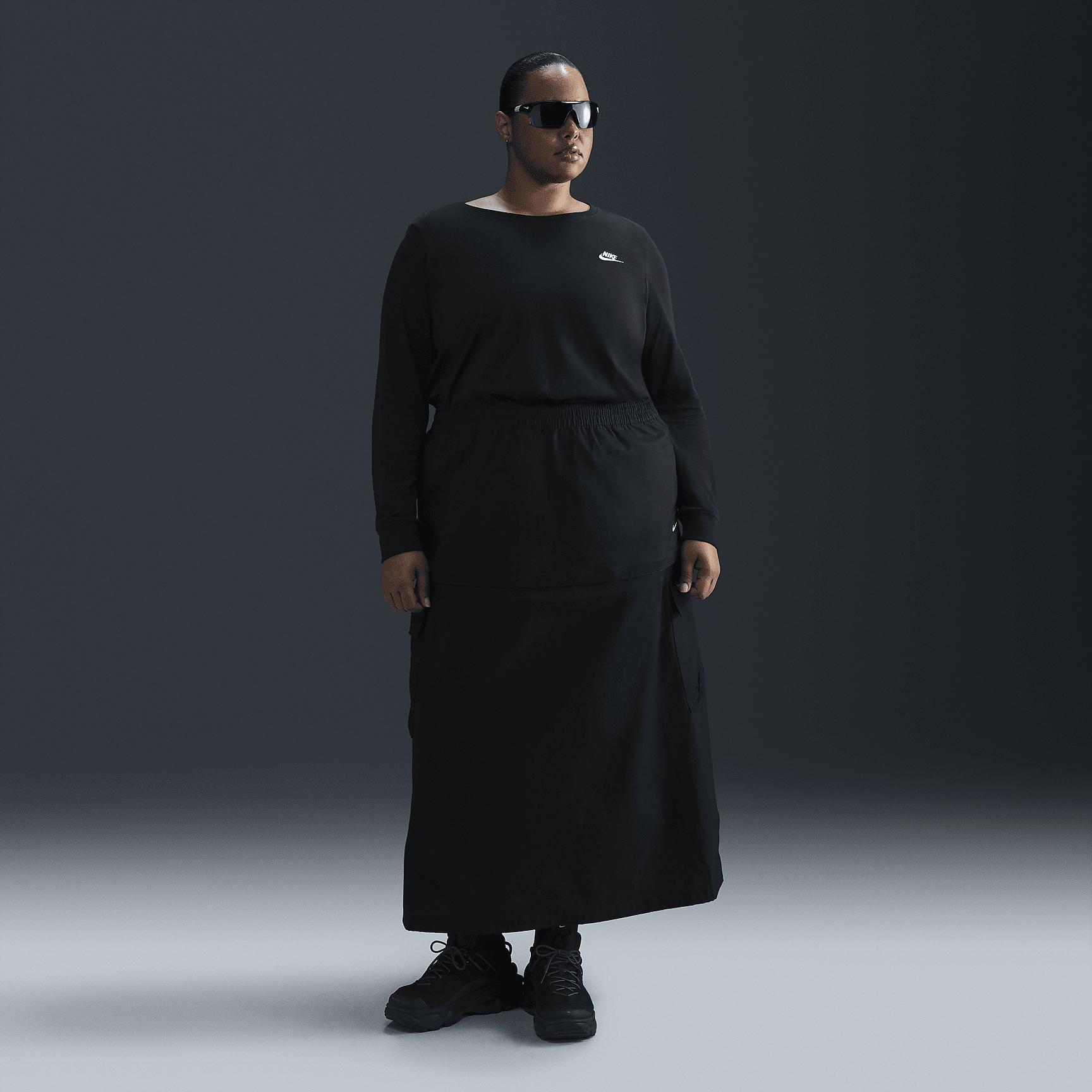 Women's Nike Sportswear Club Long-Sleeve T-Shirt (Plus Size) Product Image