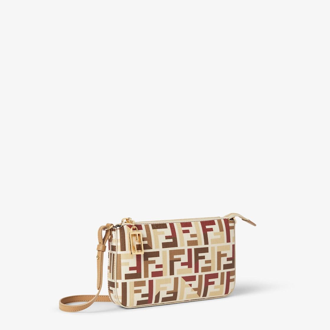 Baguette PouchPouch with chain in multicolor FF fabric Product Image