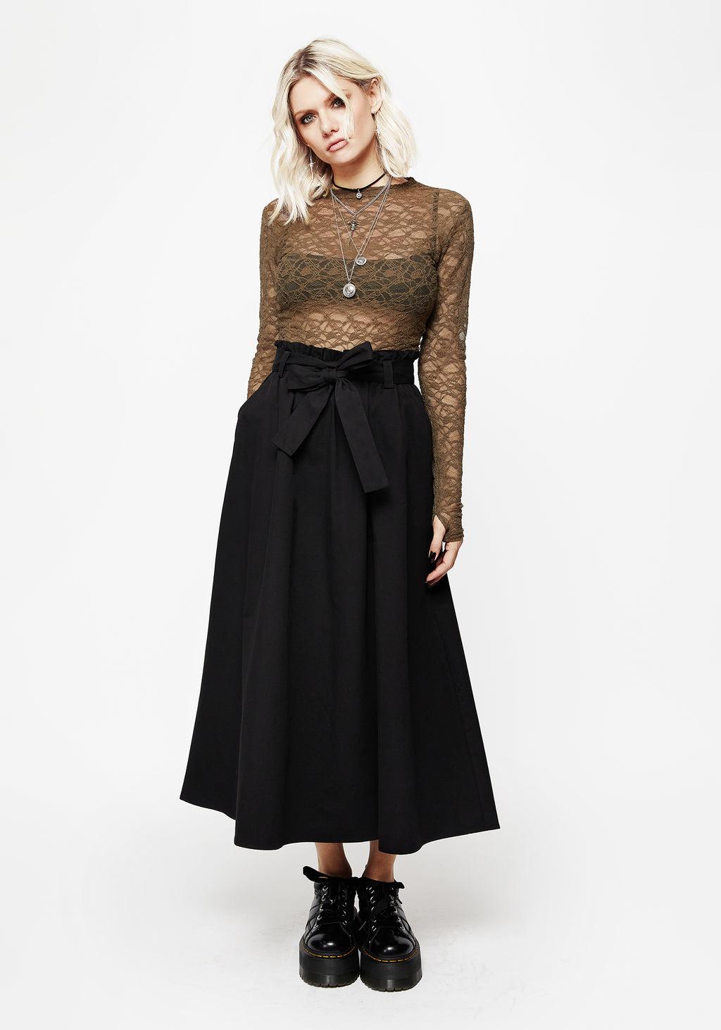 Strega Tie Belt Midaxi Skirt Product Image