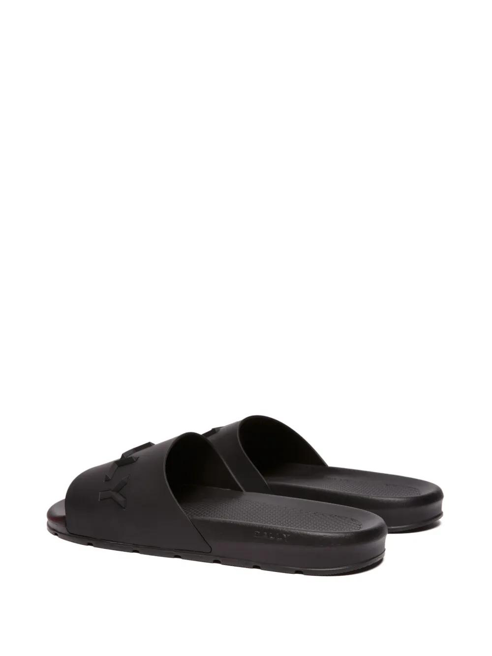 logo-embossed moulded-footbed slides  Product Image