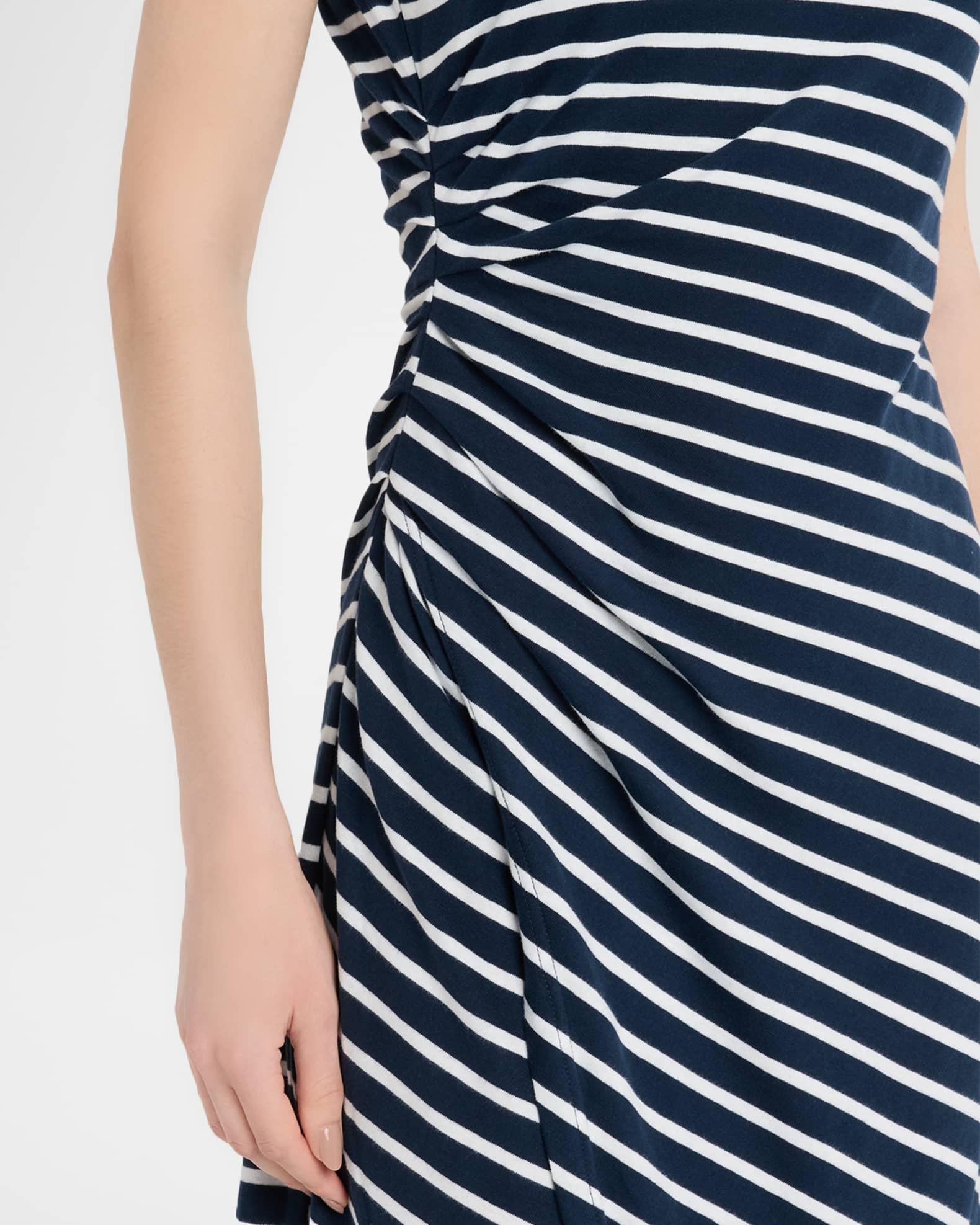 Max Striped Wrap-Effect Midi Dress Product Image