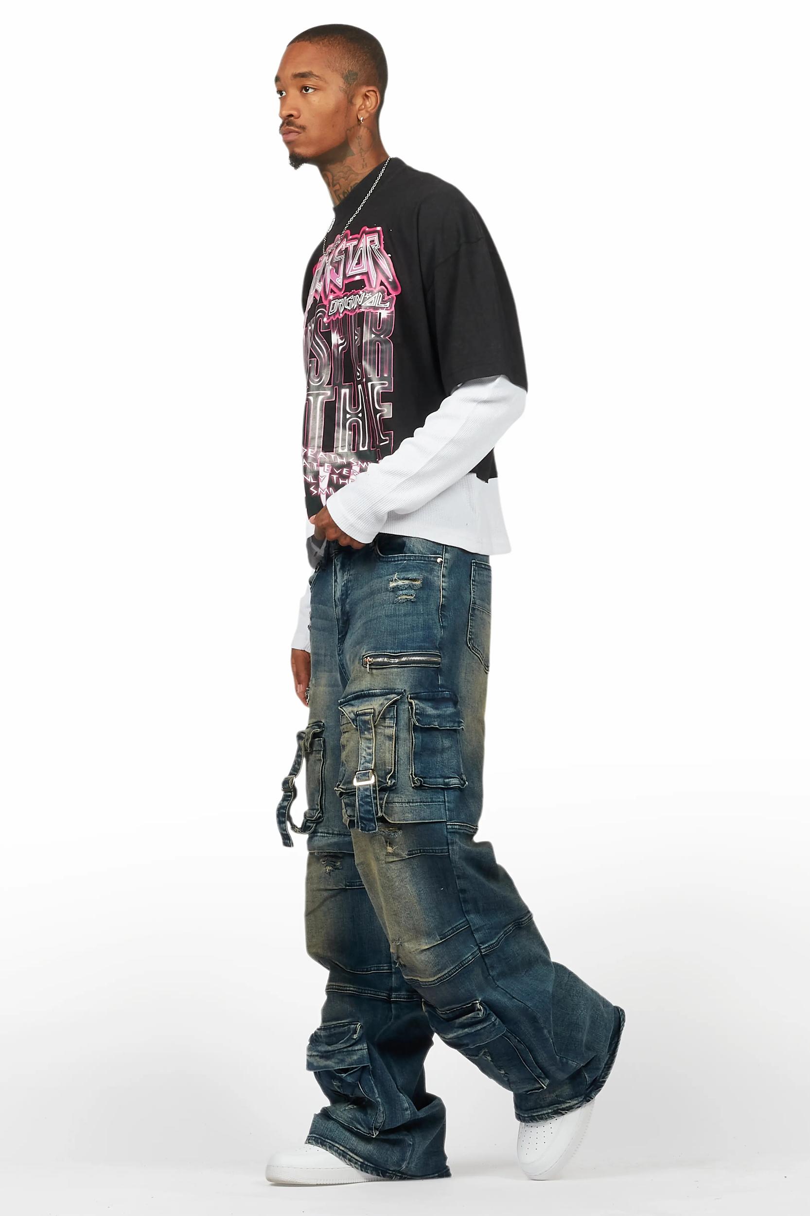 Berdi Dirty Wash Baggy Fit Jean Male Product Image