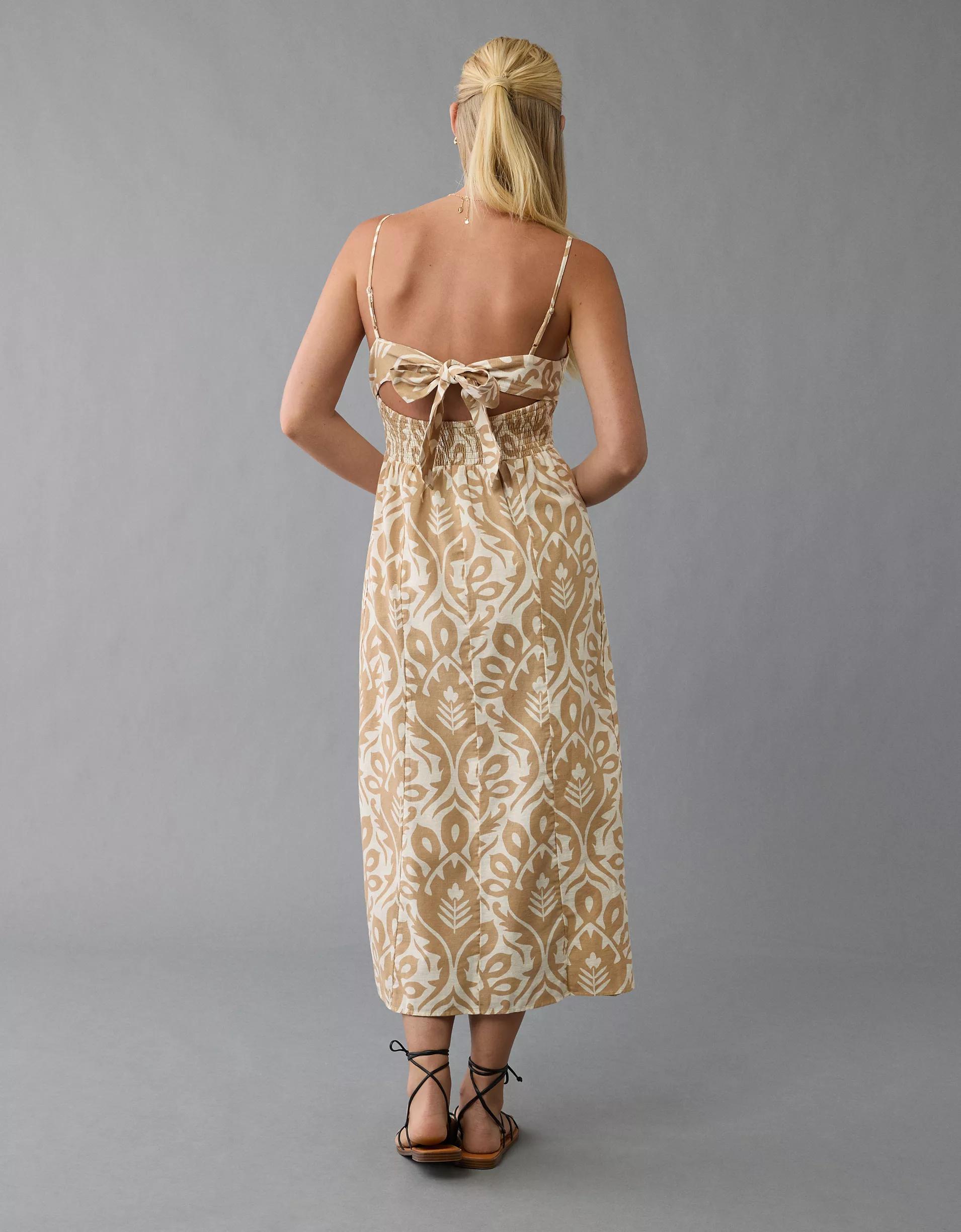 AE Catie Corset Printed Column Midi Dress Product Image