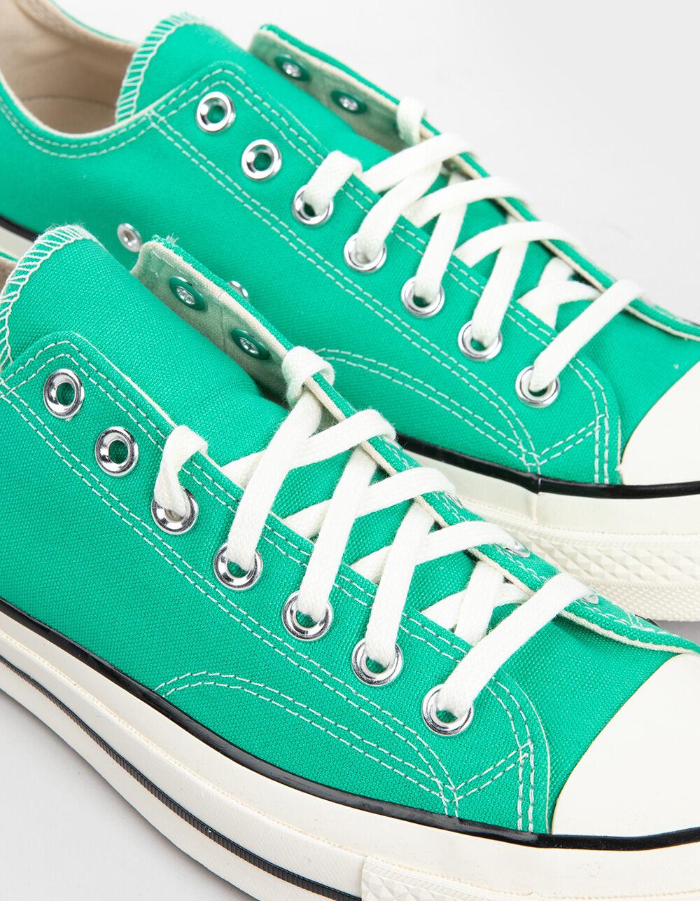 CONVERSE Chuck 70 Low Top Canvas Shoes - GREEN Product Image