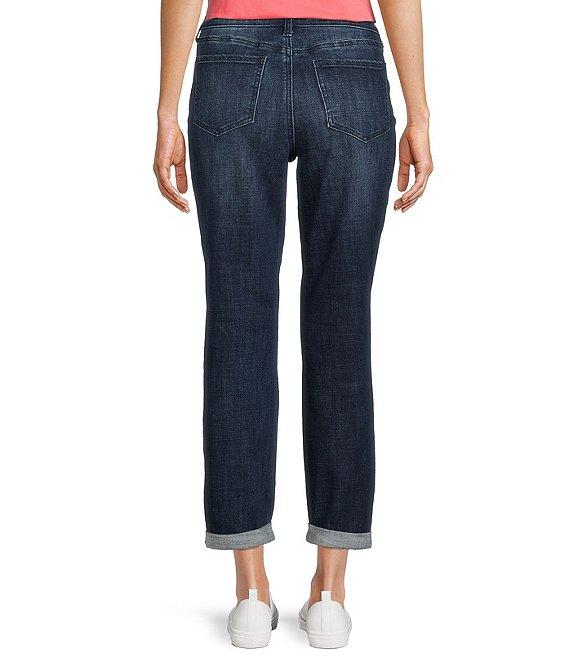 NYDJ Slim Five Pocket Mid Rise Rolled Hem Girlfriend Jeans Product Image