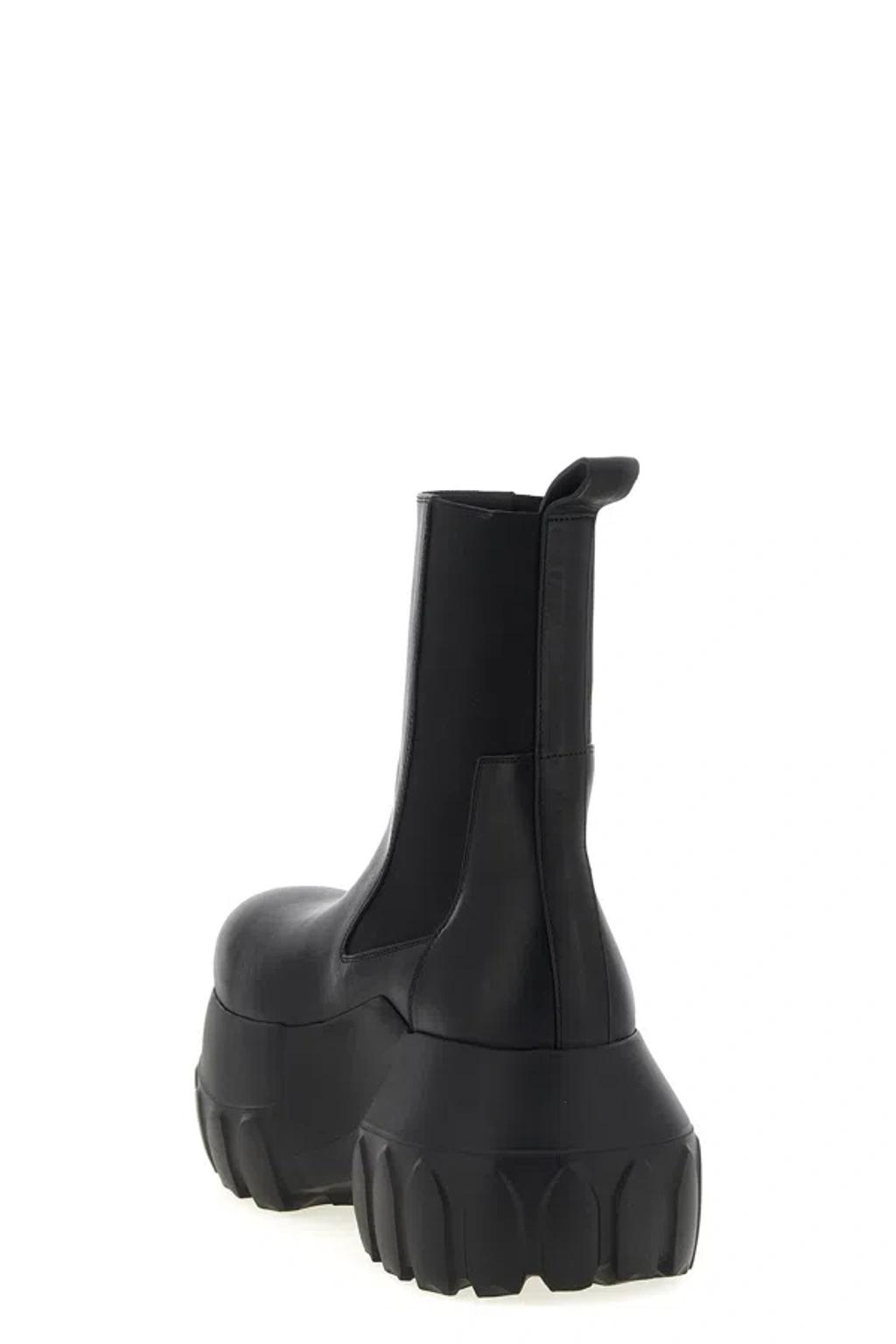 Black Hollywood Beatle Mega Tractor Chelsea Boots Product Image