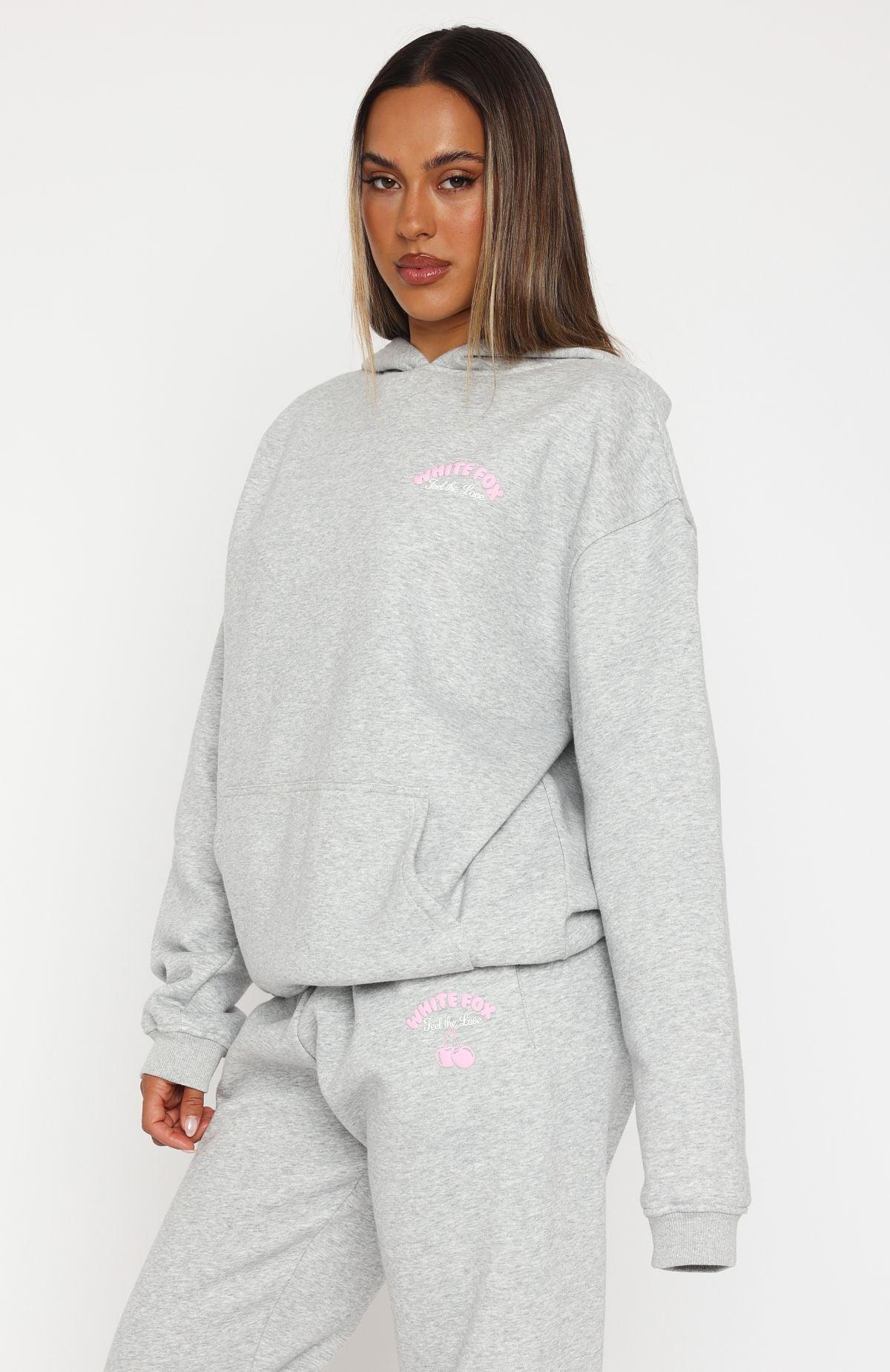 Love Me Tender Oversized Hoodie Dark Grey Marle Product Image