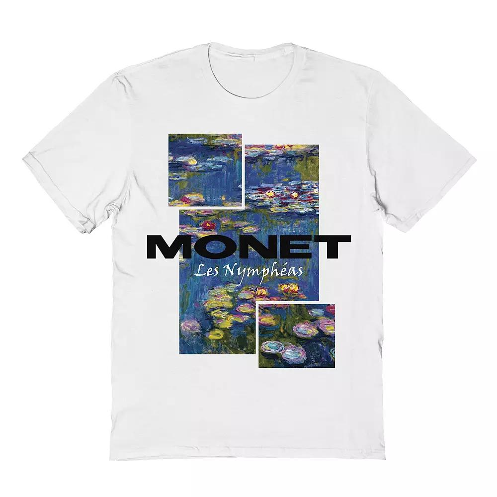 Men's Monet Claude Monet Waterlillies Tee, Size: XL, White Product Image
