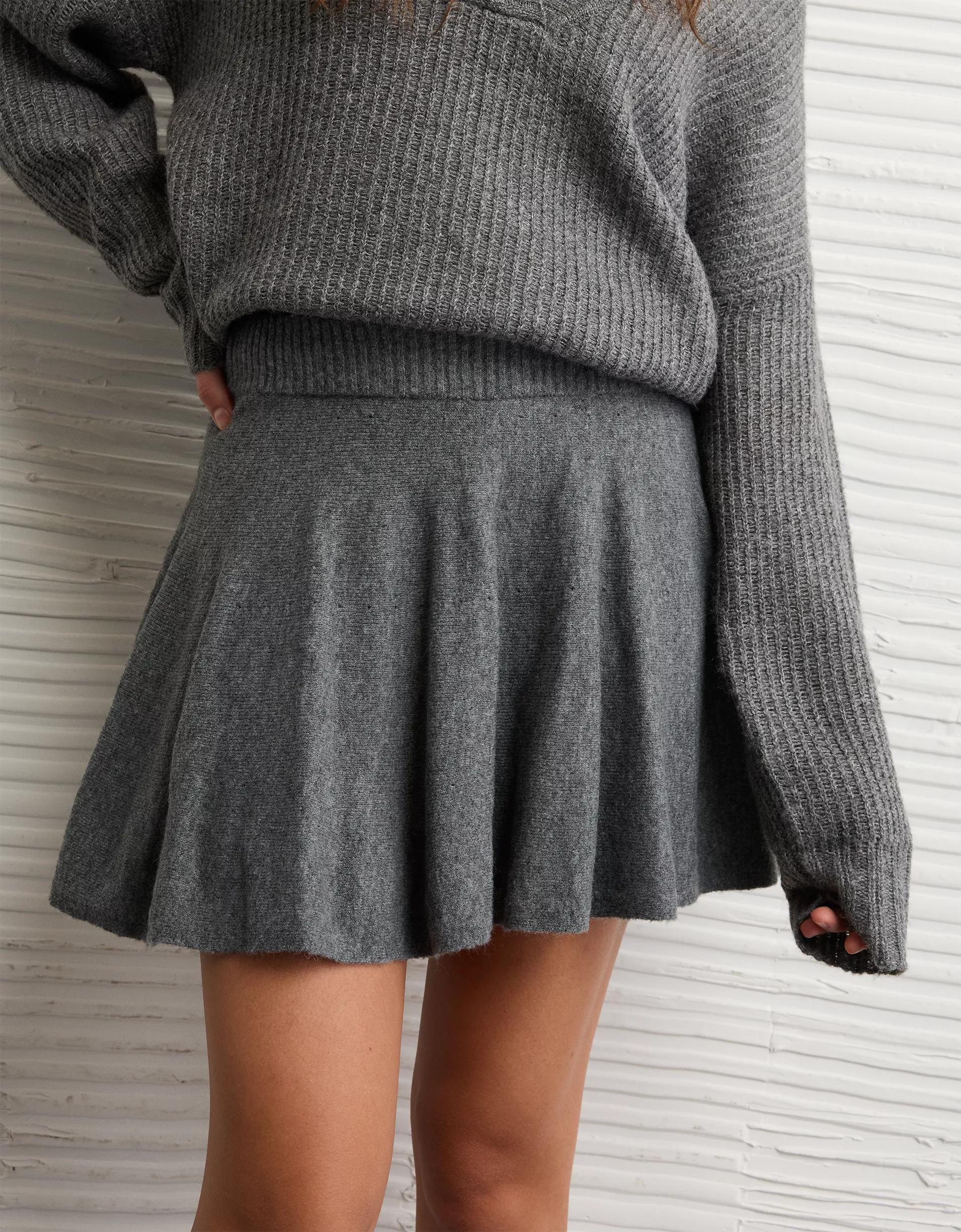 AE High-Waisted Sweater Mini Skort Product Image