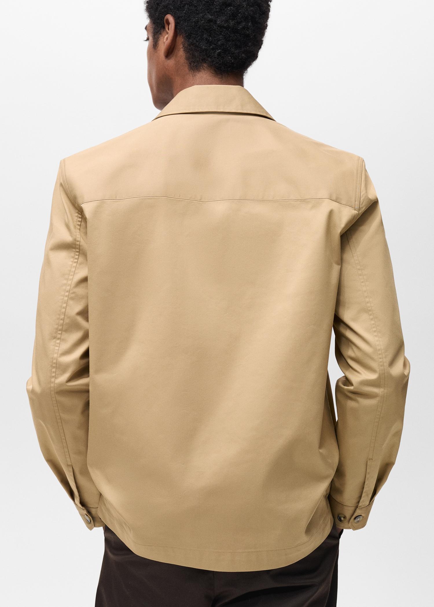 Regular-fit cotton overshirt with pockets - Men | MANGO USA Product Image