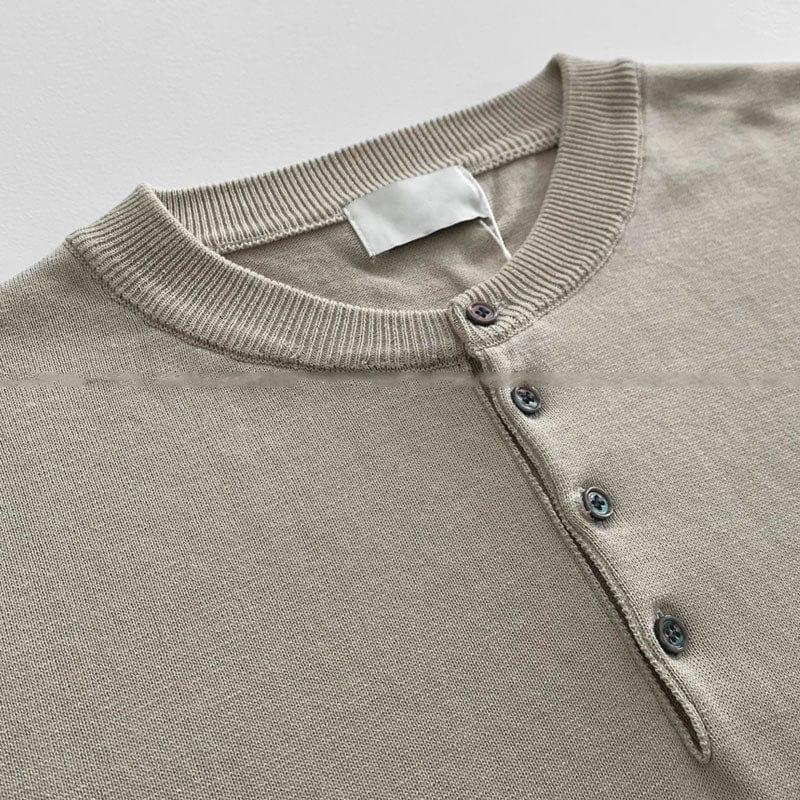 RT No. 9313 KNIT HENRY COLLAR SHORT SLEEVE Product Image