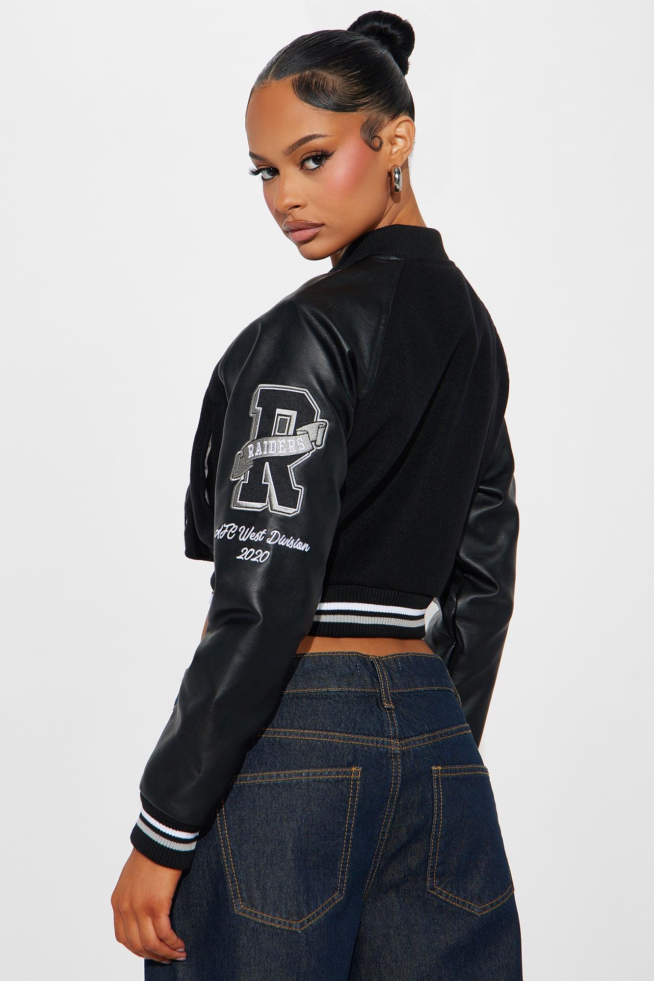 Touchdown Raiders Bomber Jacket - Black Female Product Image