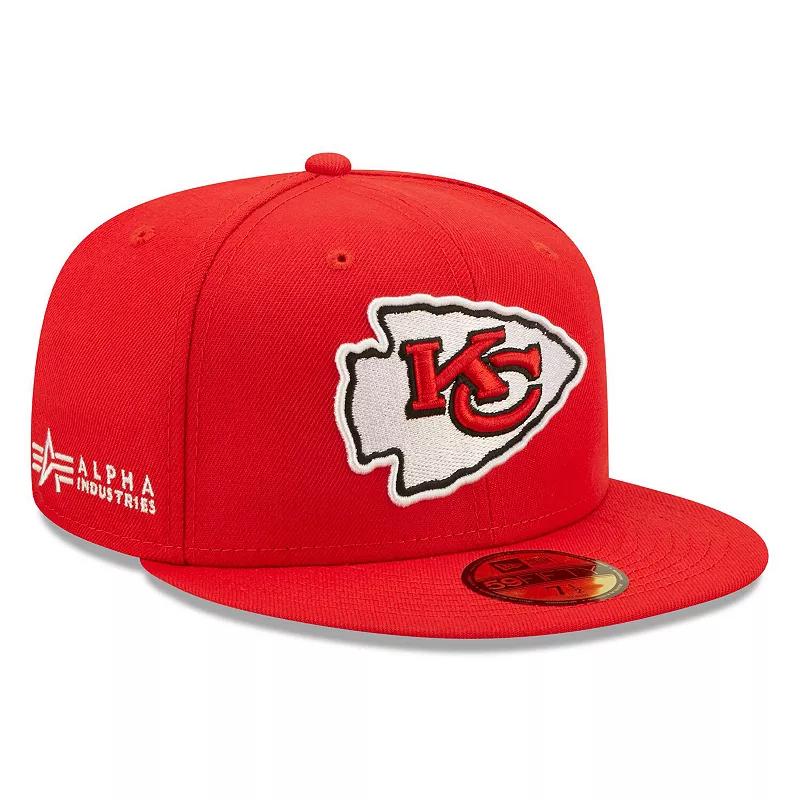 Men's New Era x Alpha Industries Red Kansas City Chiefs Alpha 59FIFTY Fitted Hat,  Product Image