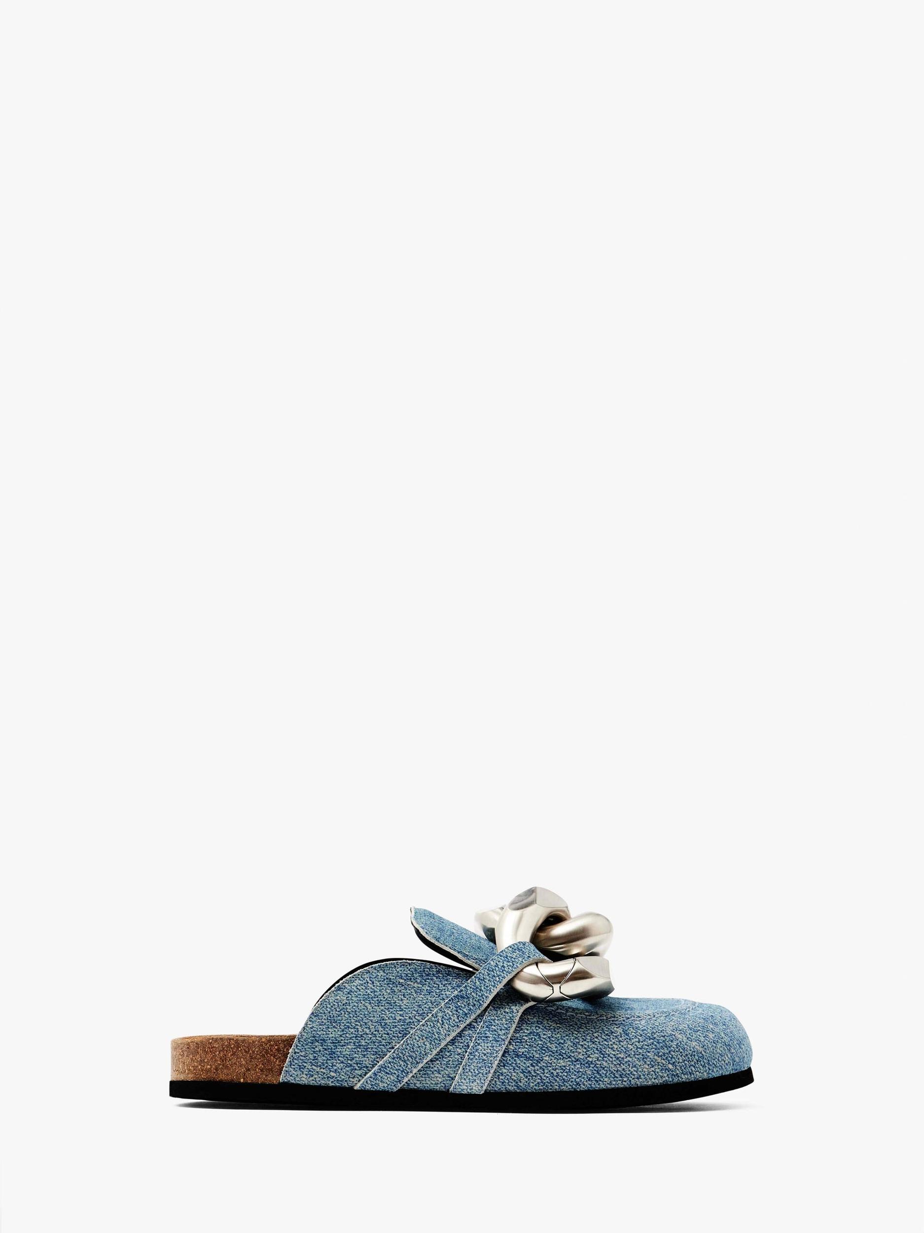 CHAIN LOAFER SUEDE MULES Product Image