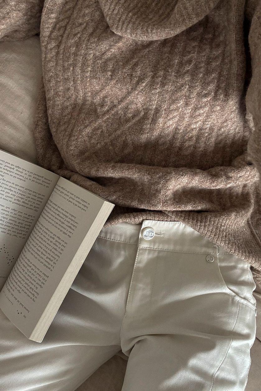 Cable Knitted Turtle Neck Sweater Product Image