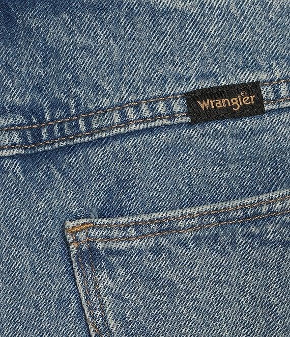 Wrangler® Mid Rise Vintage-Inspired Frayed Hem Denim Shorts Product Image