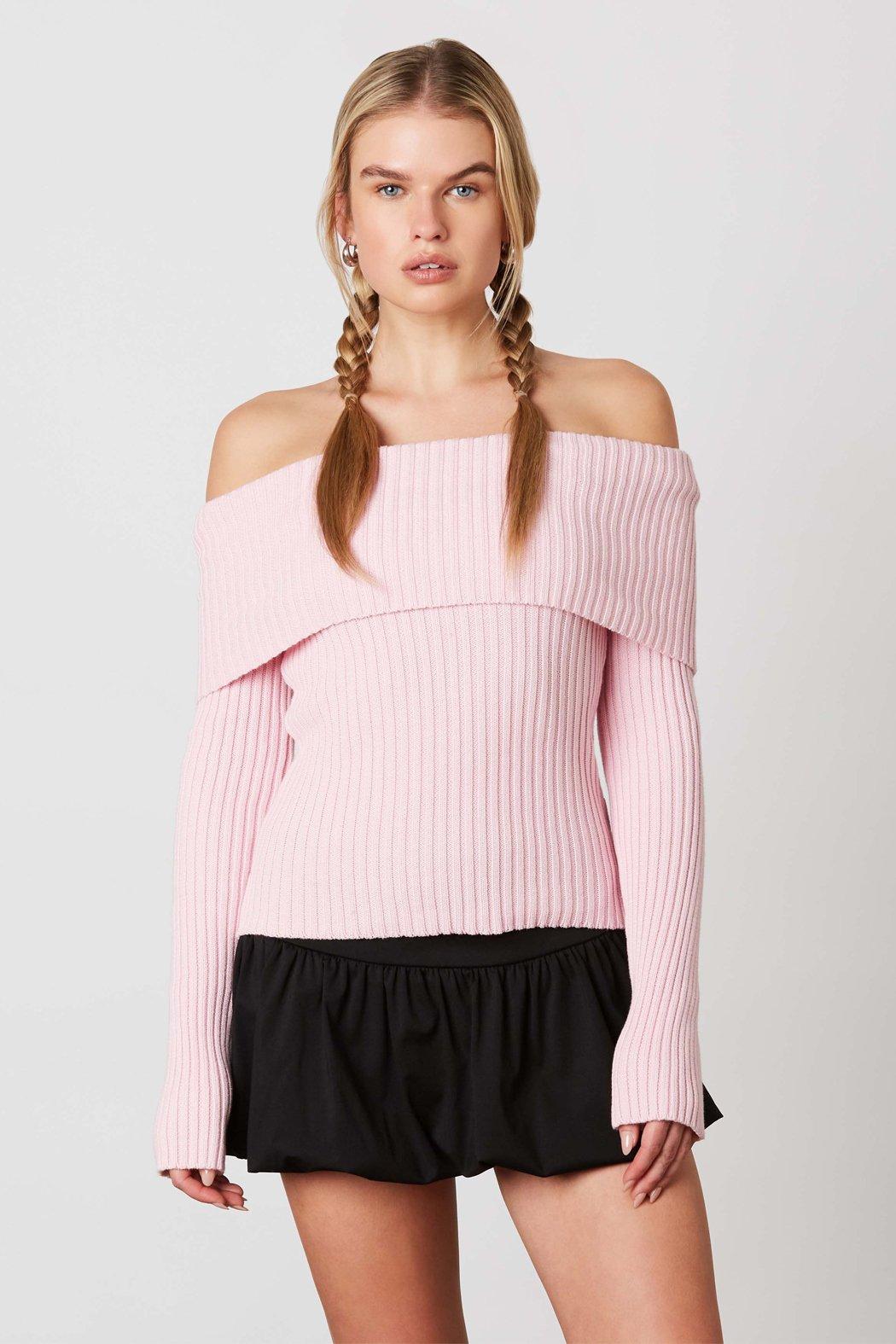 Glen Off Shoulder Sweater Product Image