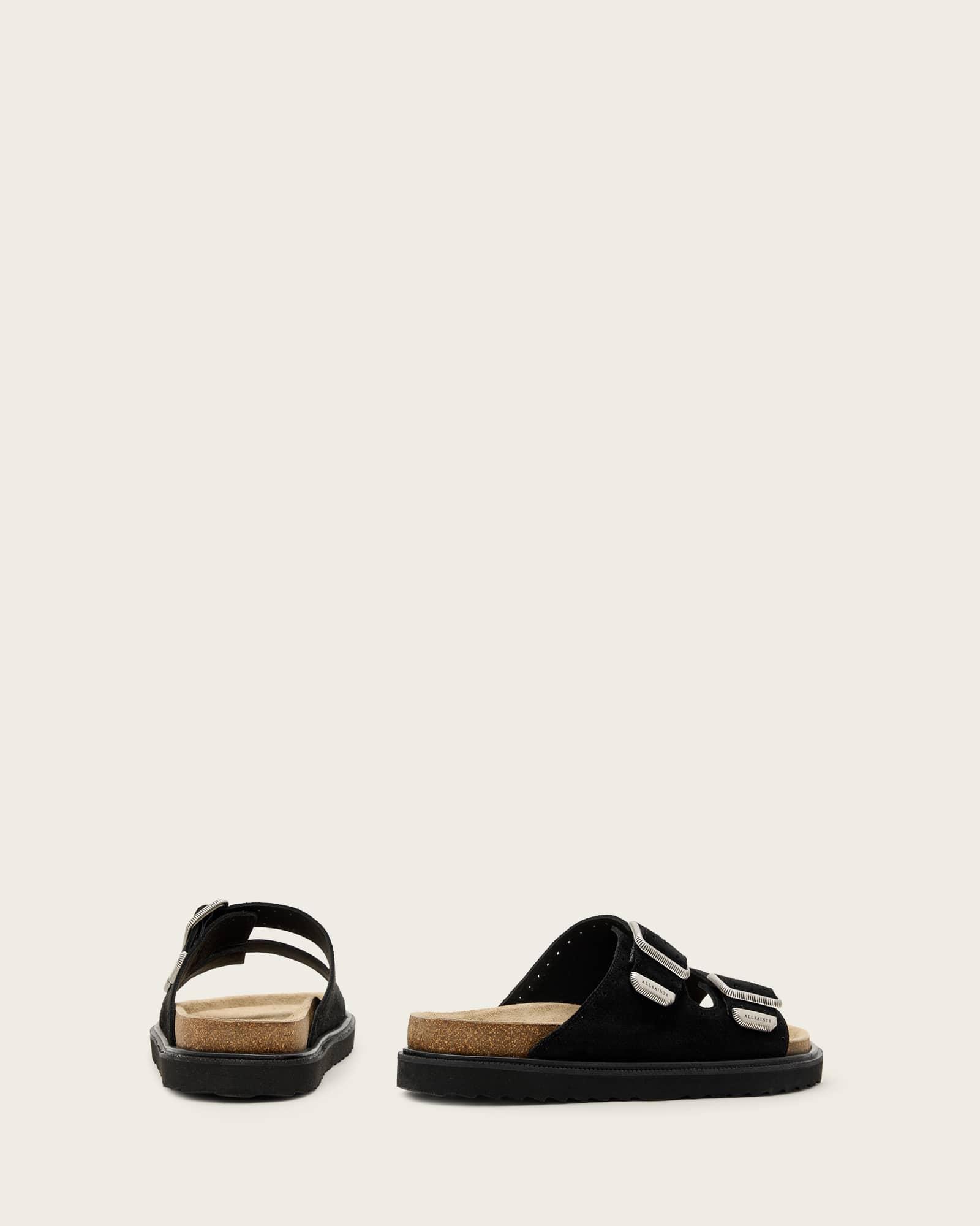 Randal Buckled Suede Sandals Product Image