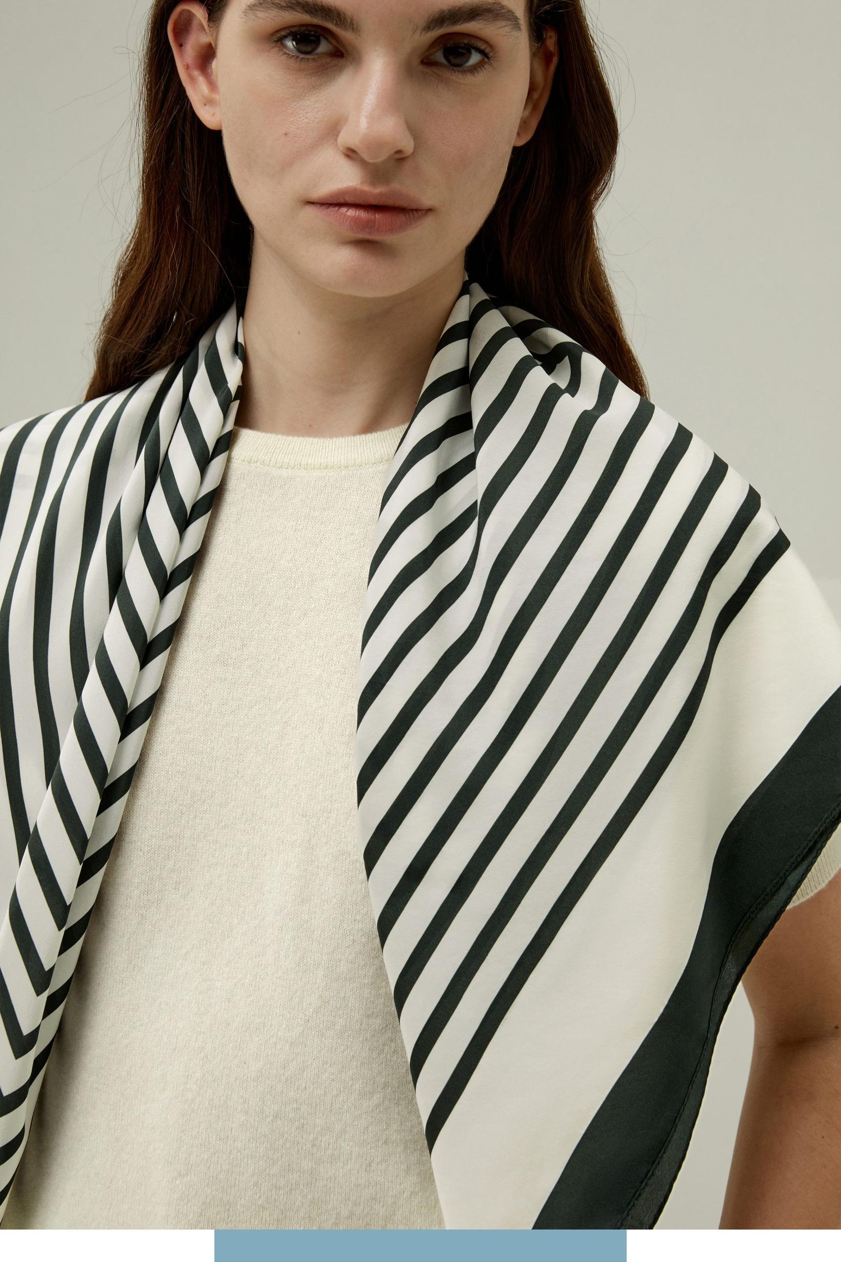 Mid-Century Pattern Silk Scarf Product Image