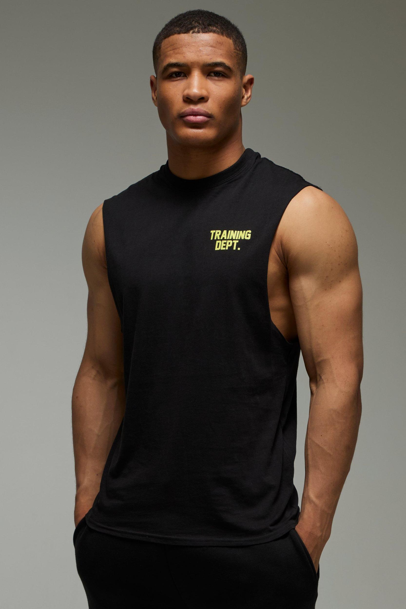 Training Dept Oversized Drop Shoulder Tank | boohooMAN USA Product Image