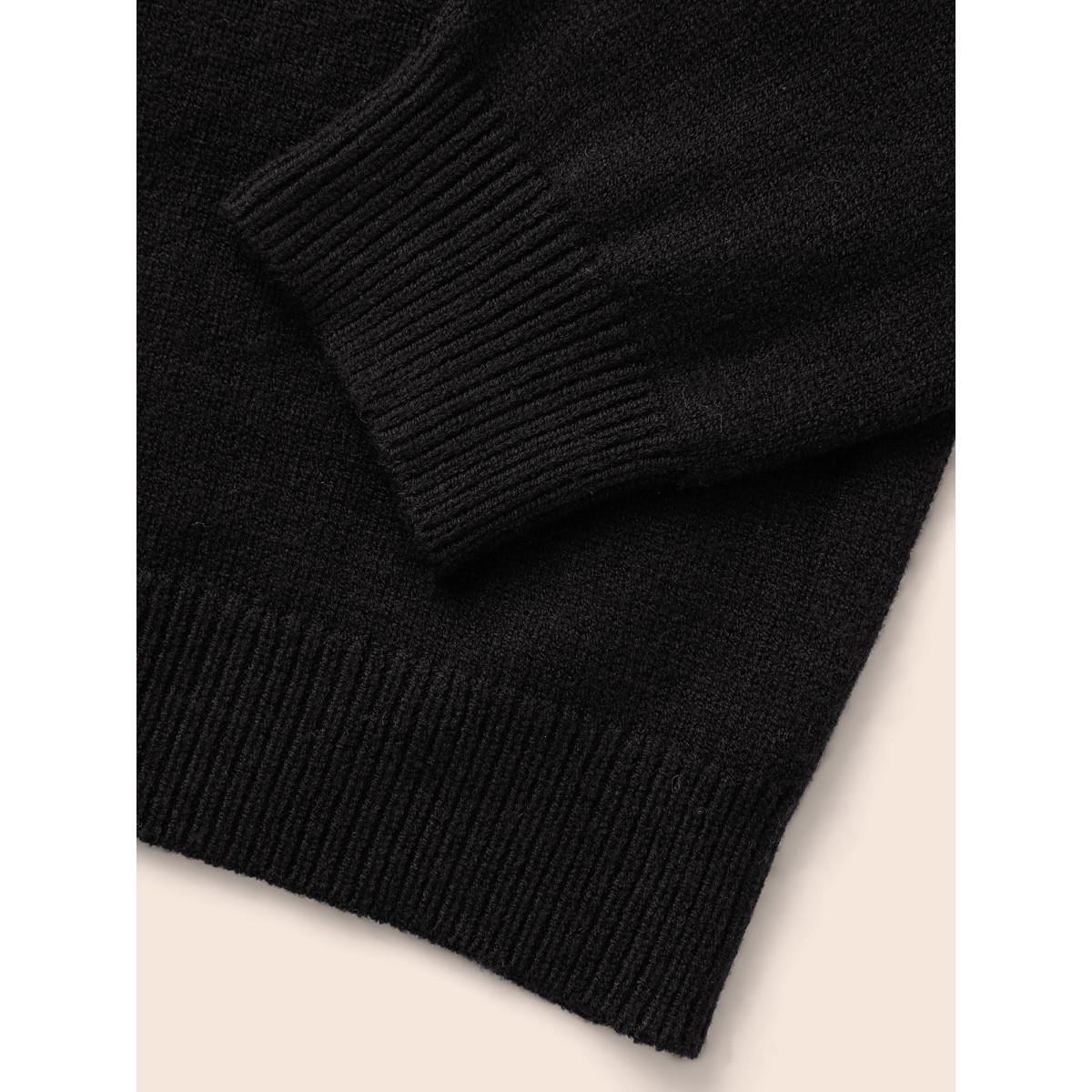 Plus Size Embroidered Cat In Pumpkin Crew Neck Pullover Black Women Casual Long Sleeve Round Neck Everyday Pullovers BloomChic 18-20/2X Product Image