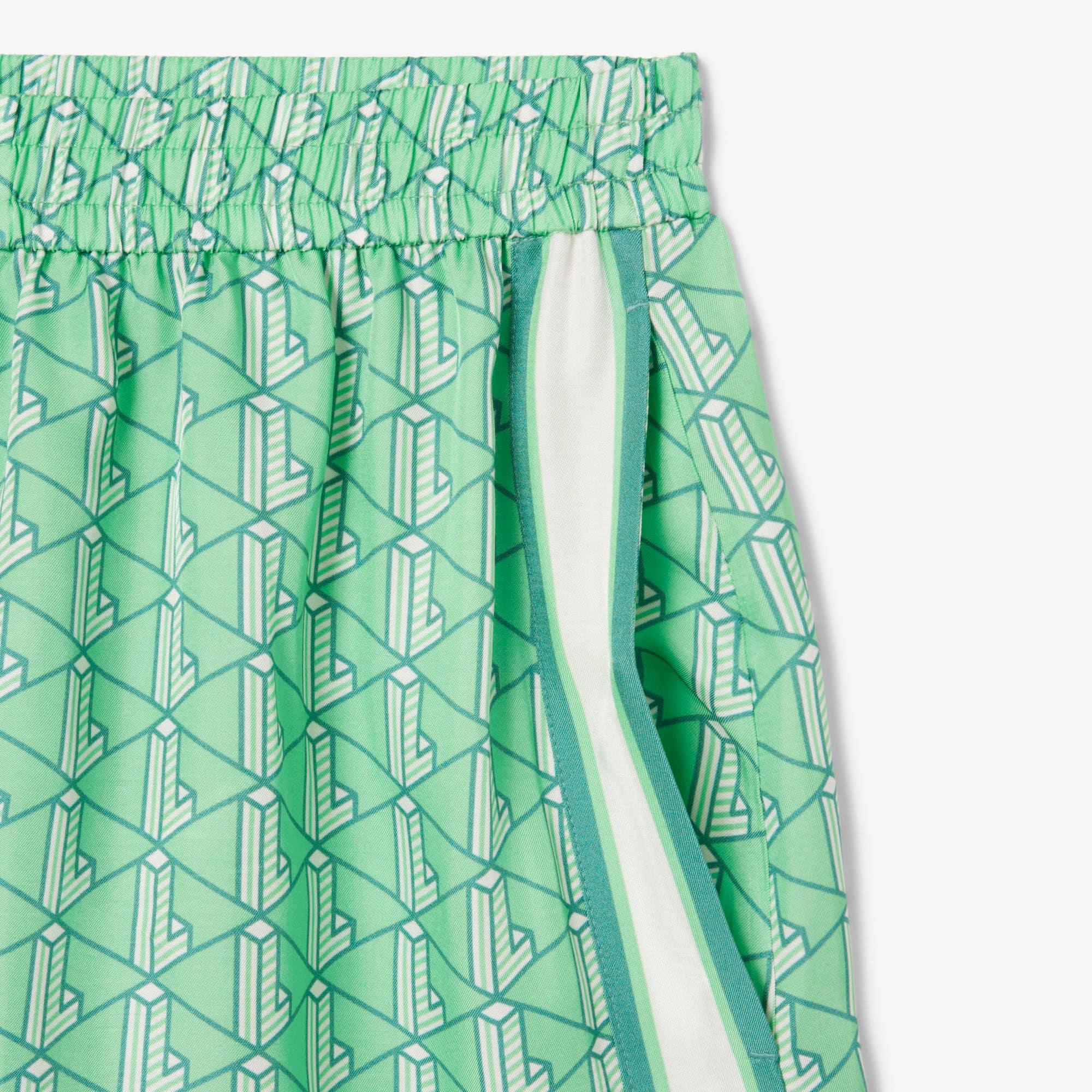 Fluid Monogram Print Shorts Product Image