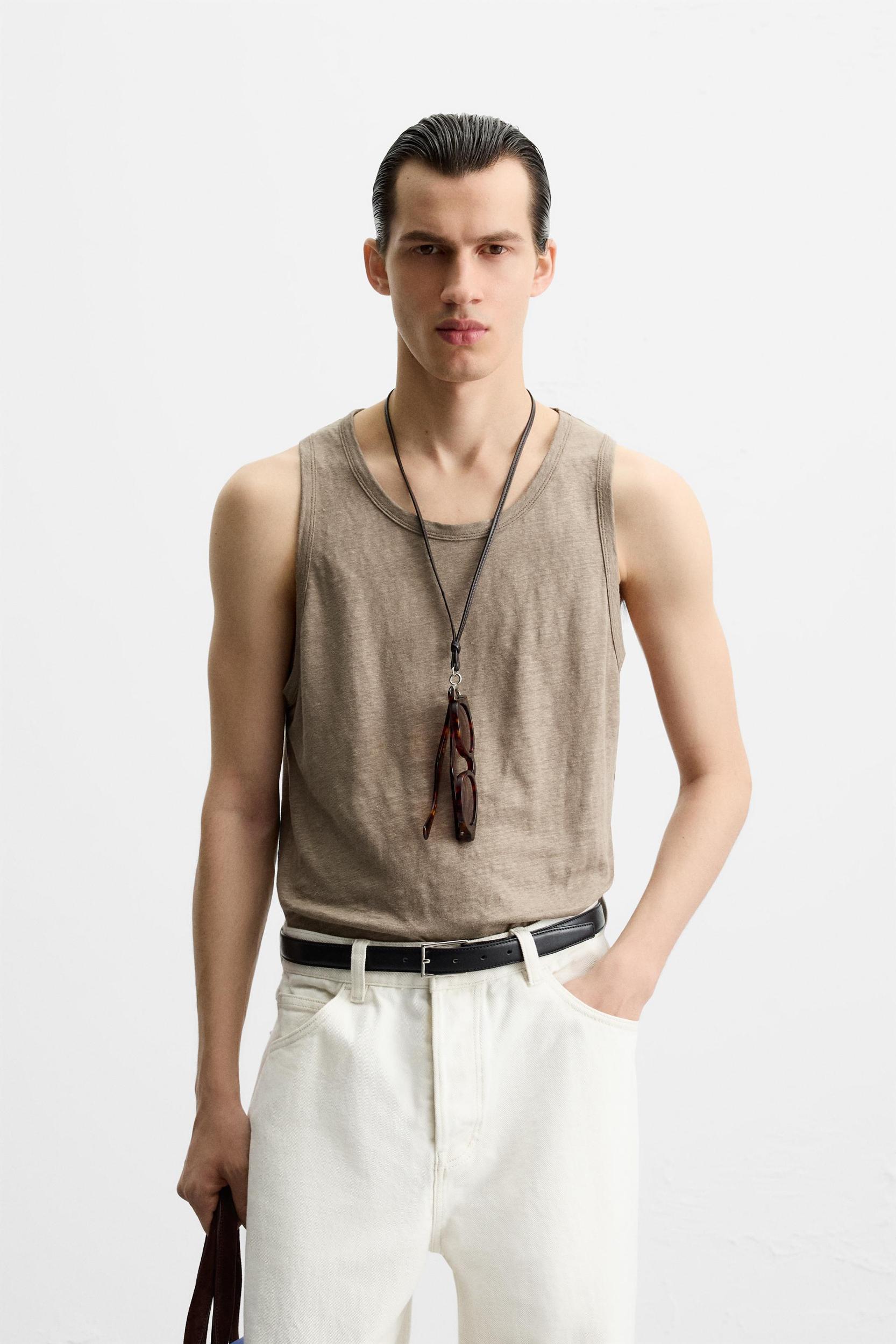 100% LINEN TANK TOP Product Image