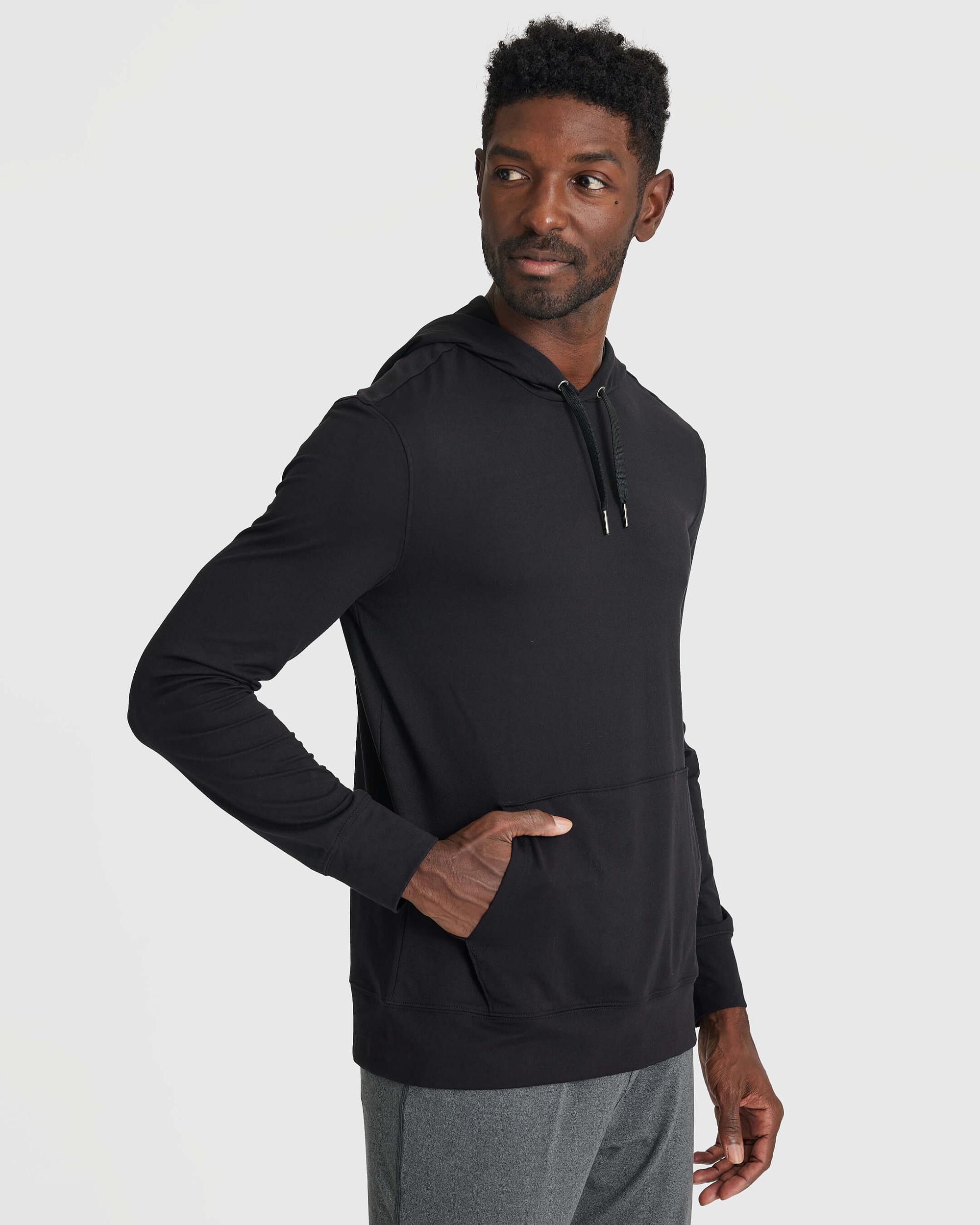 Black Active Comfort Pullover Hoodie Product Image