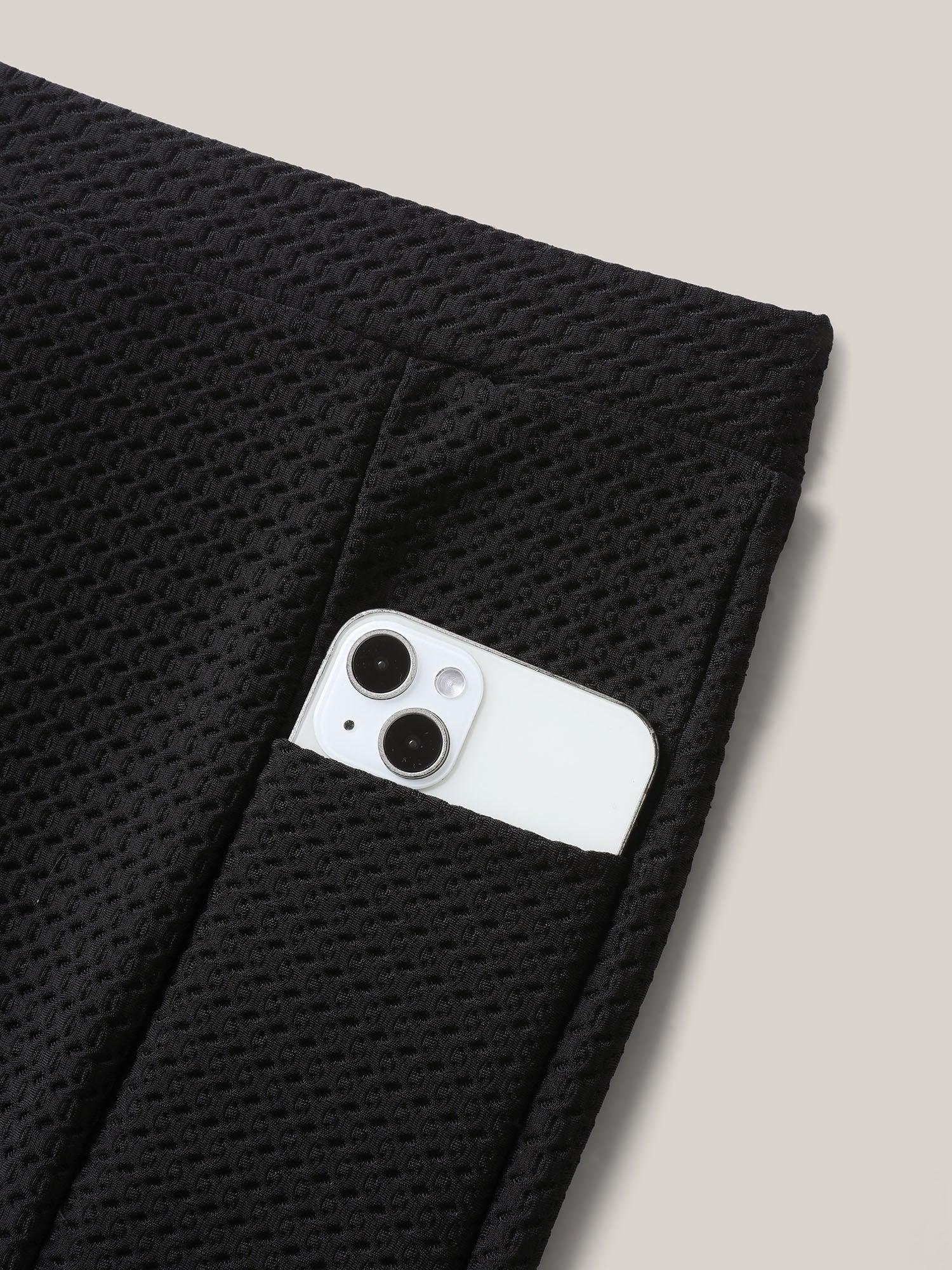 Textured Side Pockets Sculpting Swim Bottoms Female Product Image