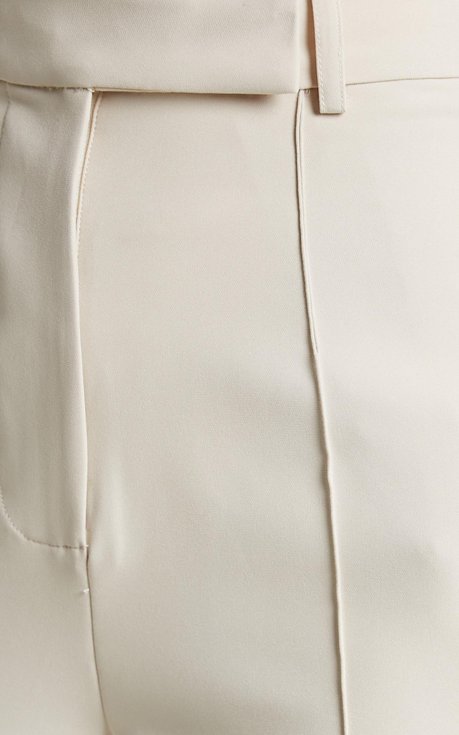 Rogers Pants - High Waisted Pants in Beige Product Image