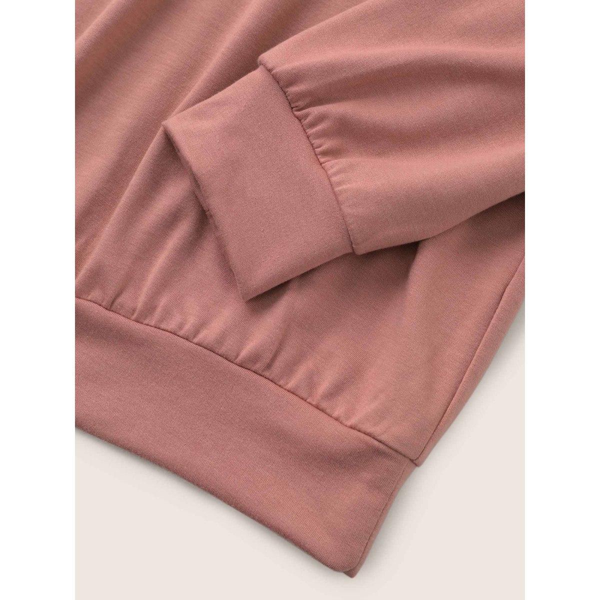 Plus Size Heart Ombre Crew Neck Sweatshirt Women DustyPink Casual Non Everyday Sweatshirts BloomChic 10/M Product Image