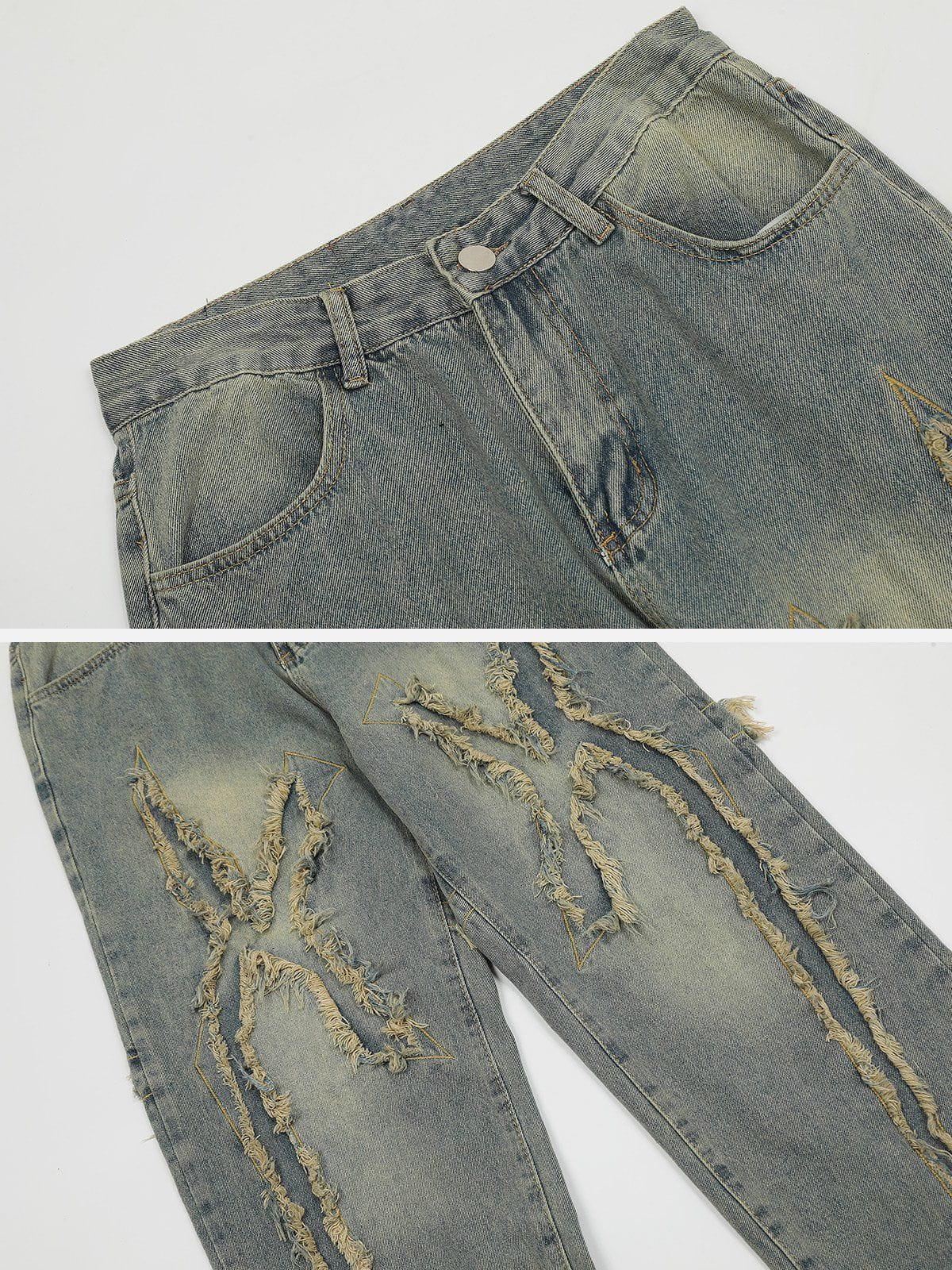 Aelfric Eden Washed Fringe Jeans Product Image