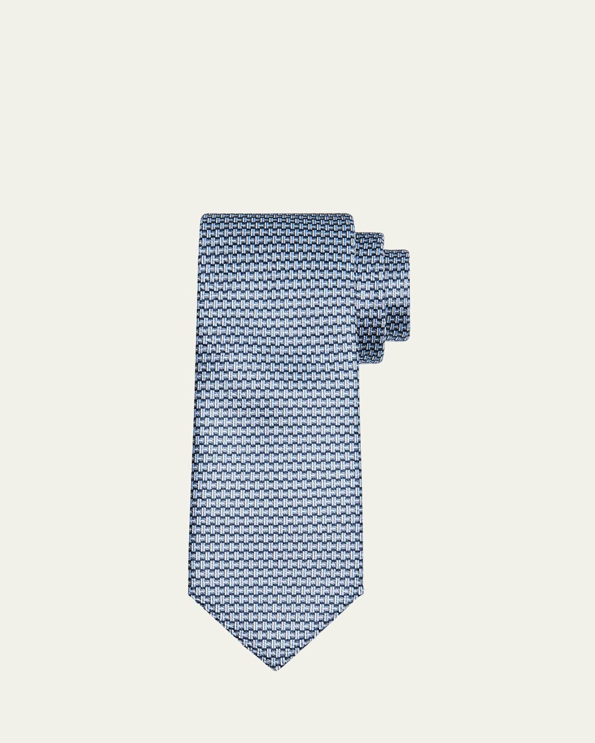 Mens Geometric Silk Tie Product Image