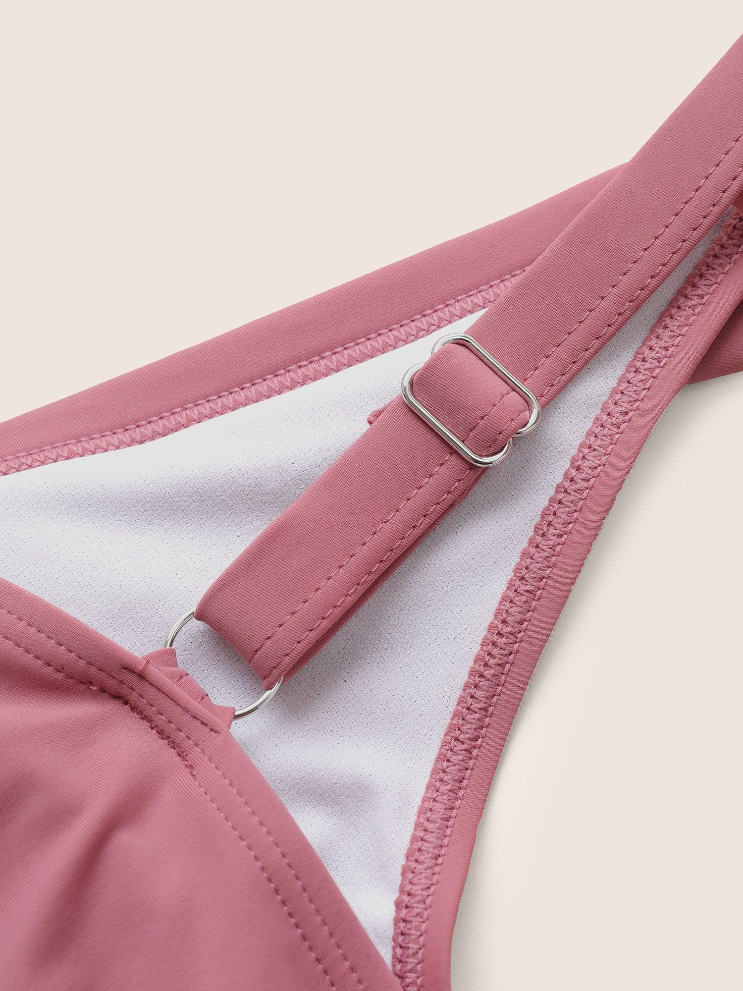 Solid Flutter Trim A Line Swim Dress Female Product Image