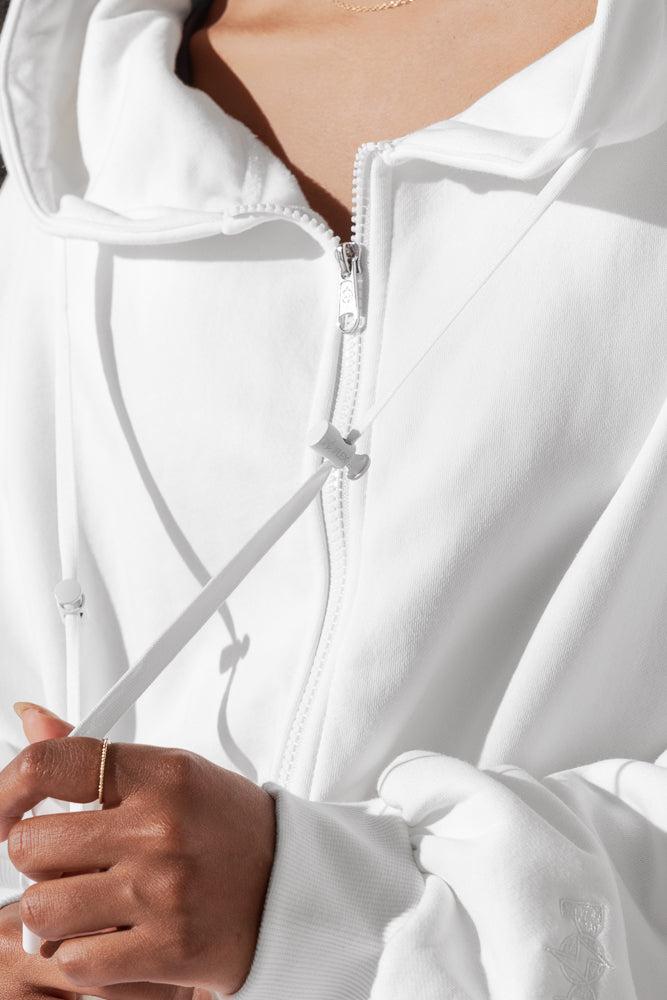 Zip Cloud Hoodie - Ivory Product Image