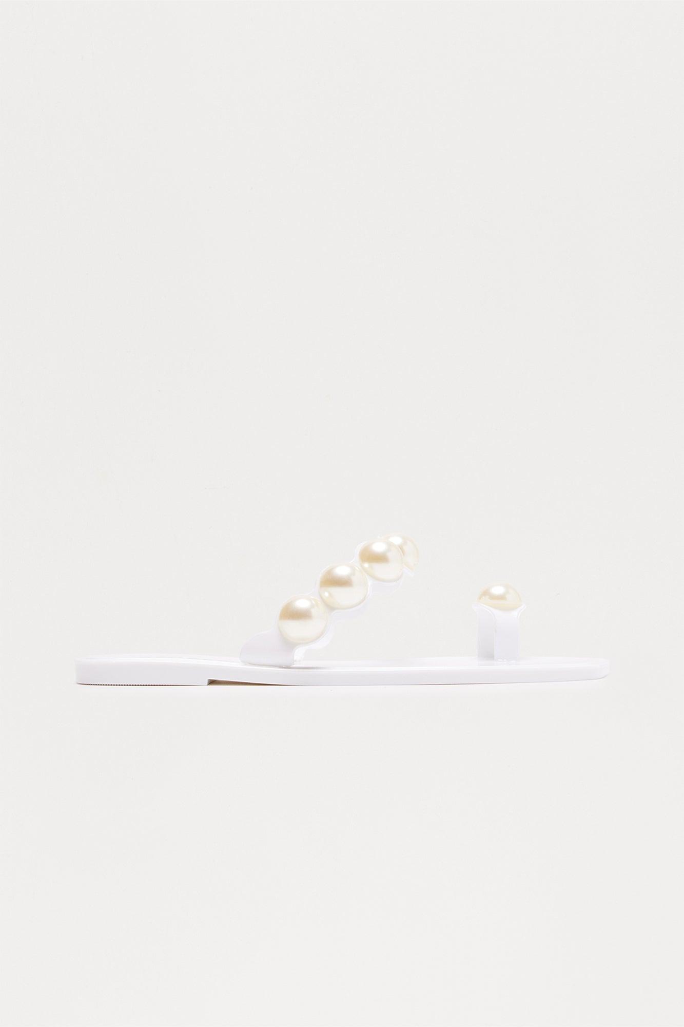 Radiate Toe Ring Jelly Sandals - White Female Product Image