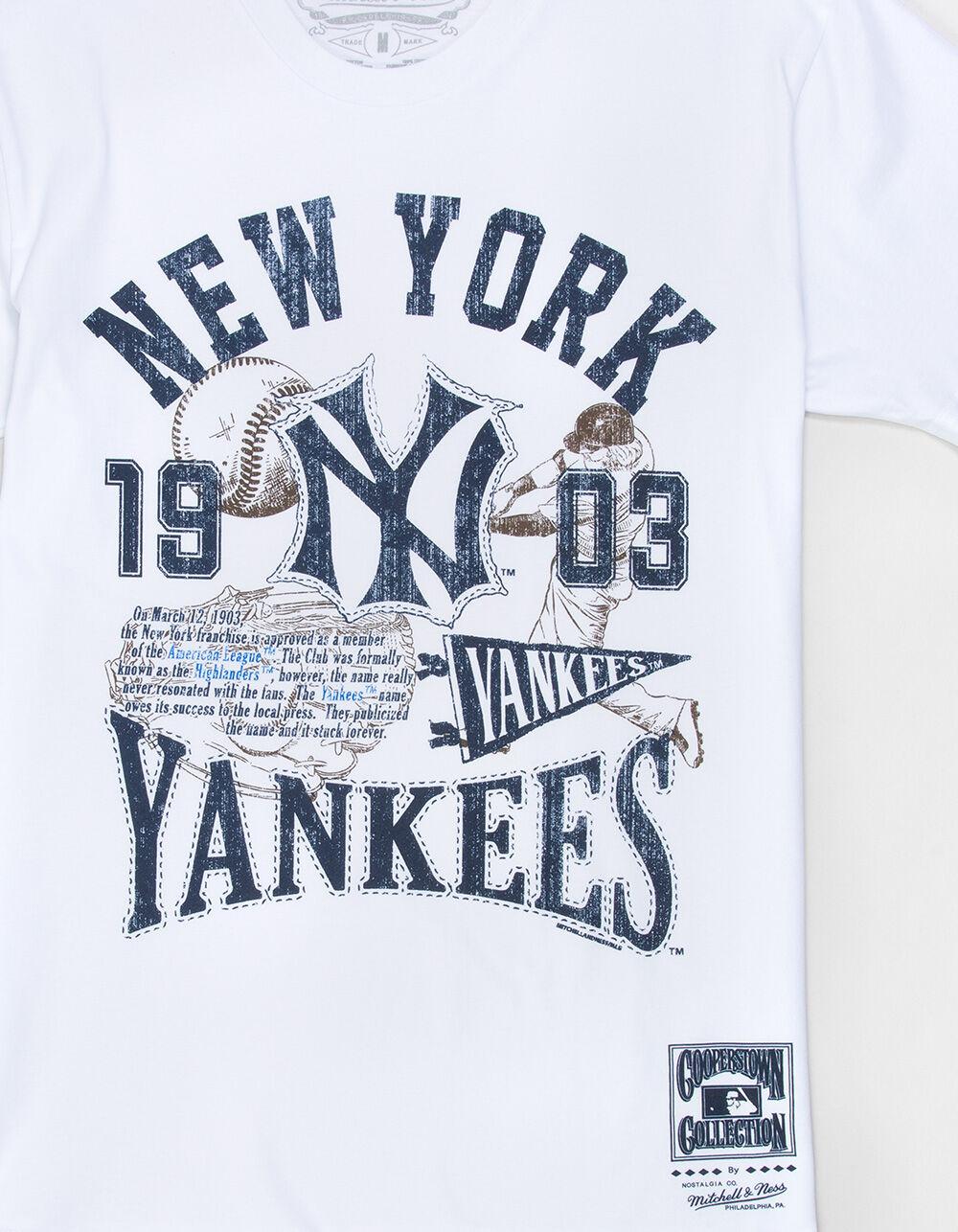 MITCHELL & NESS New York Yankees Heritage Slugger Mens Tee - WHITE Product Image