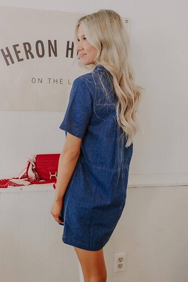 Manhattan Bound Denim Mini Dress Product Image