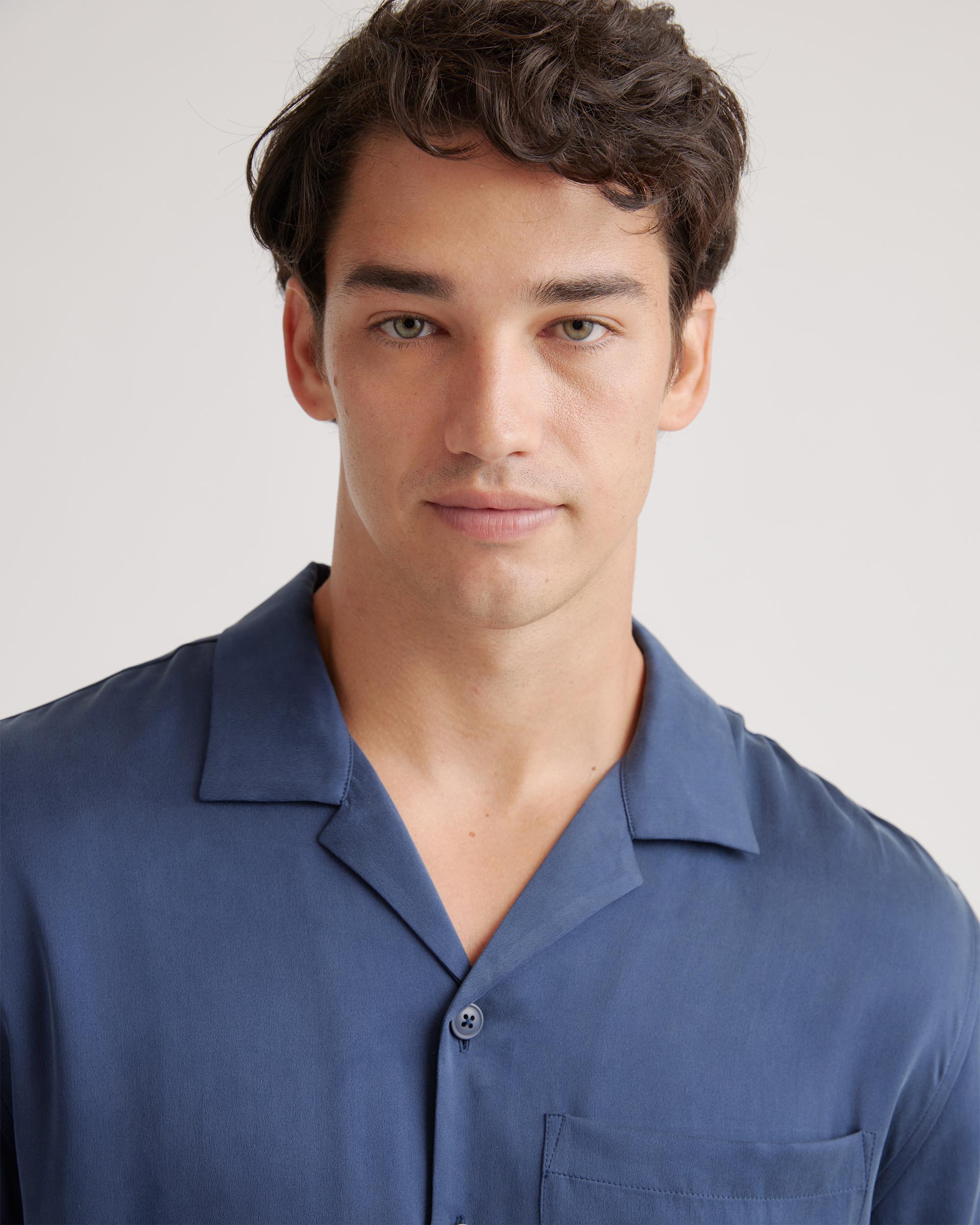 Quince | Men's Button Down Short Set Size XL, Silk Product Image