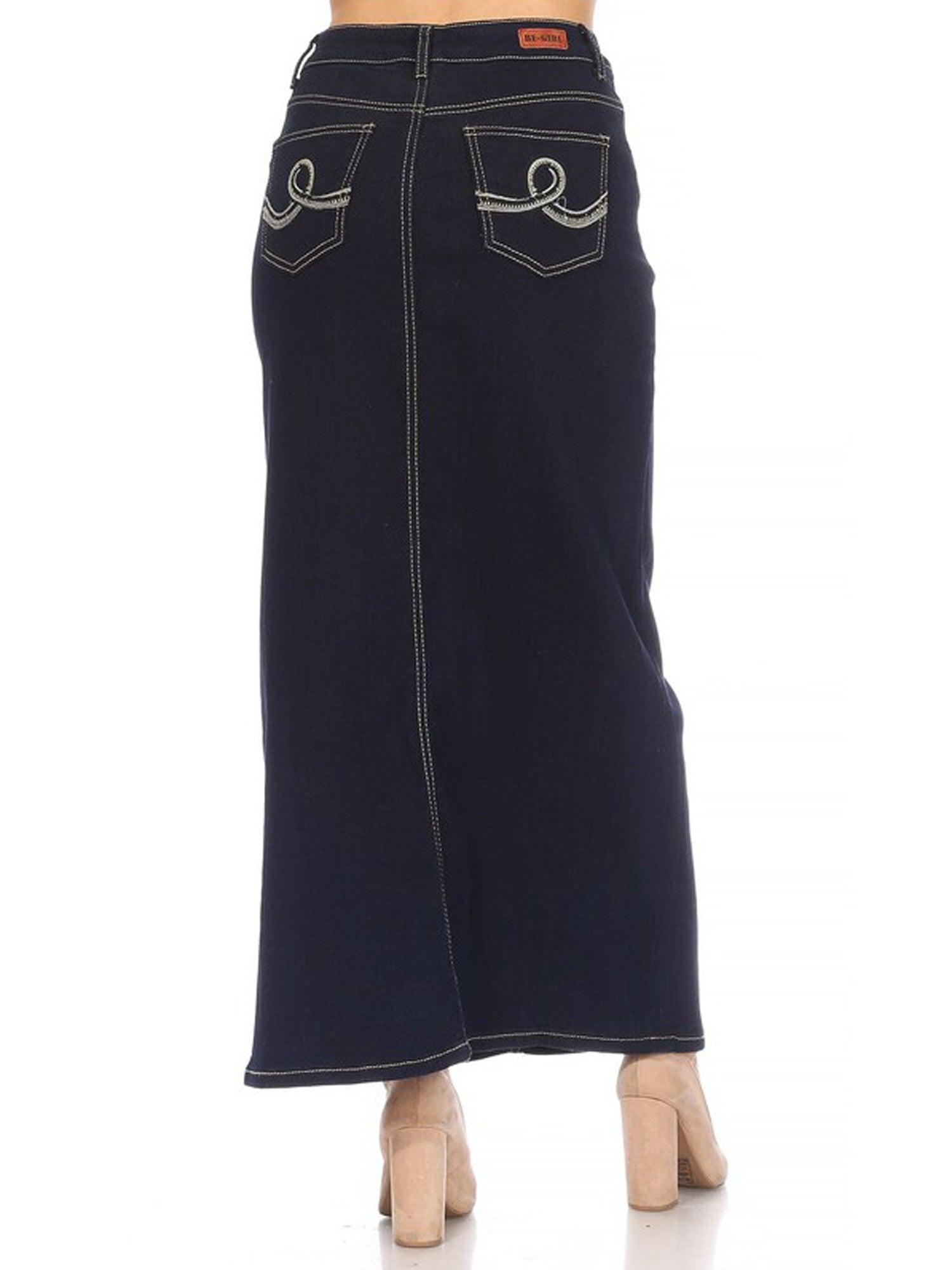 G-Gossip Apparel Denim Long Skirt Product Image