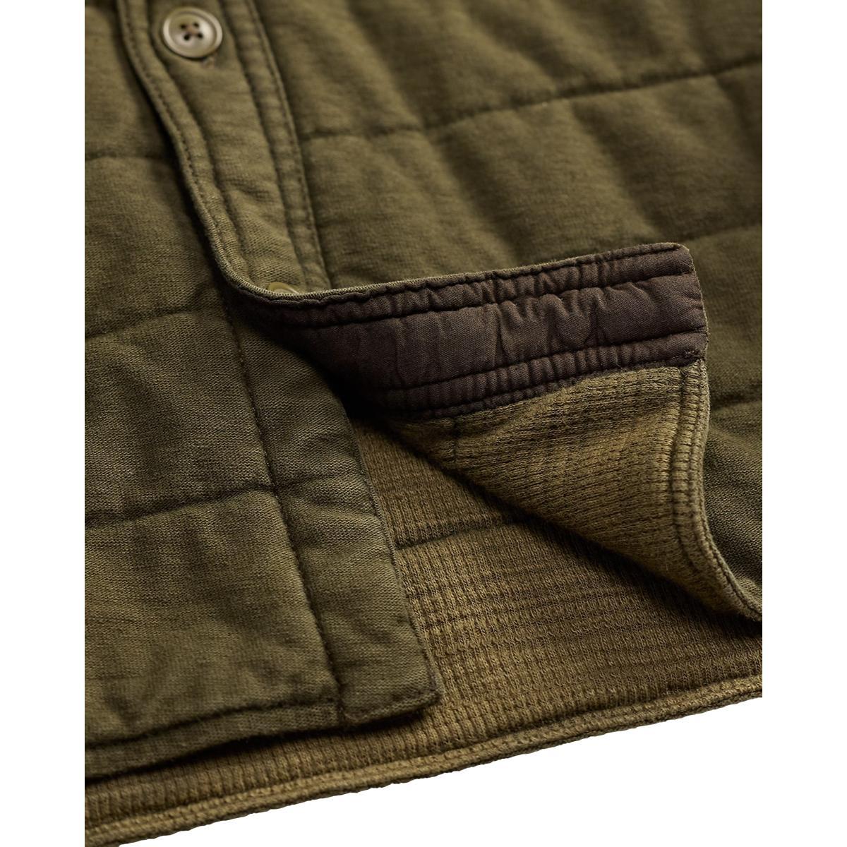 Quilted Jersey Overshirt Olive Drab Product Image