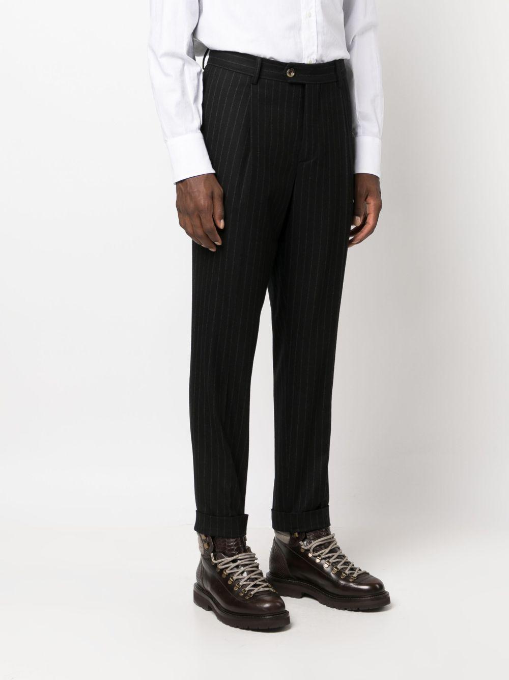 pinstripe-pattern virgin-wool trousers Product Image