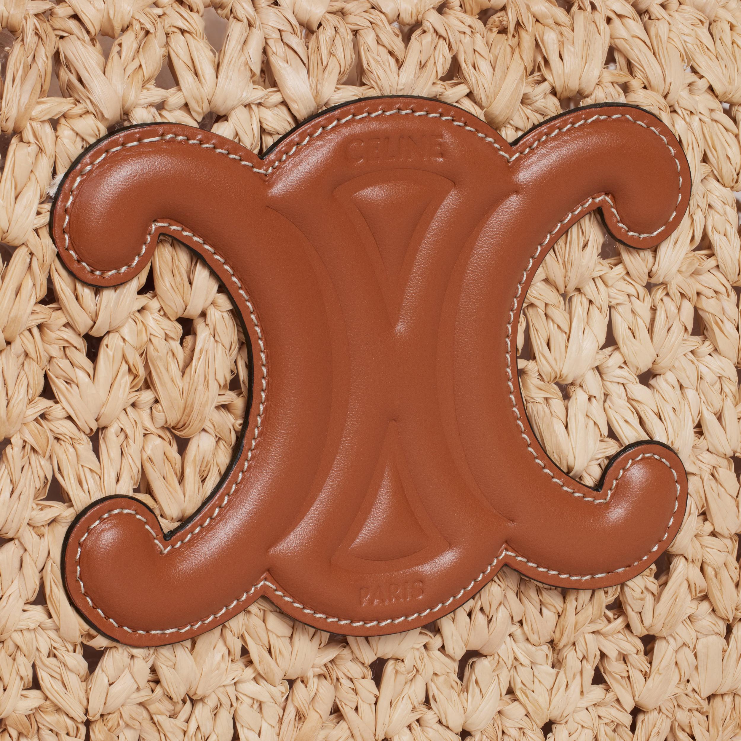 celine classic panier HOBO BAG IN Raffia and Calfskin Product Image