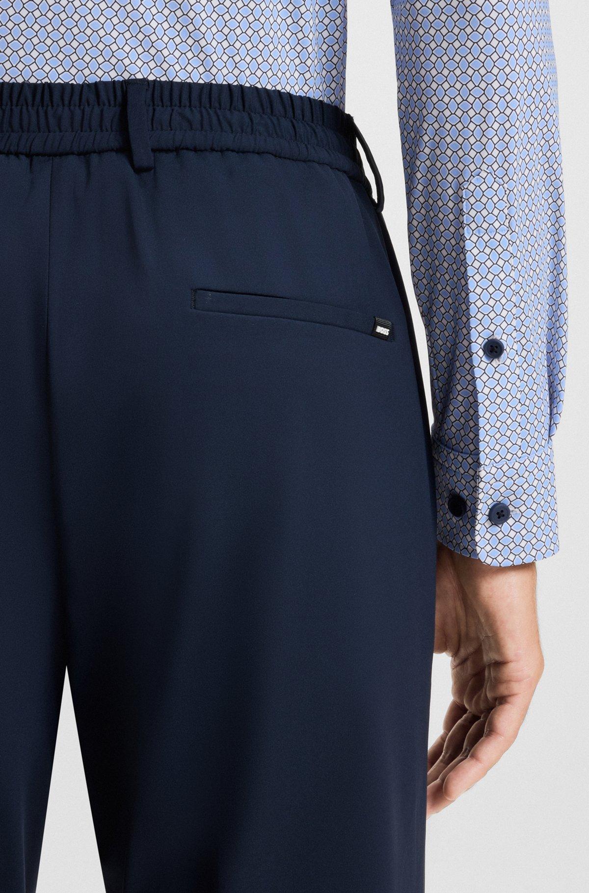 Regular-fit shirt in performance-stretch floral-print jersey Product Image