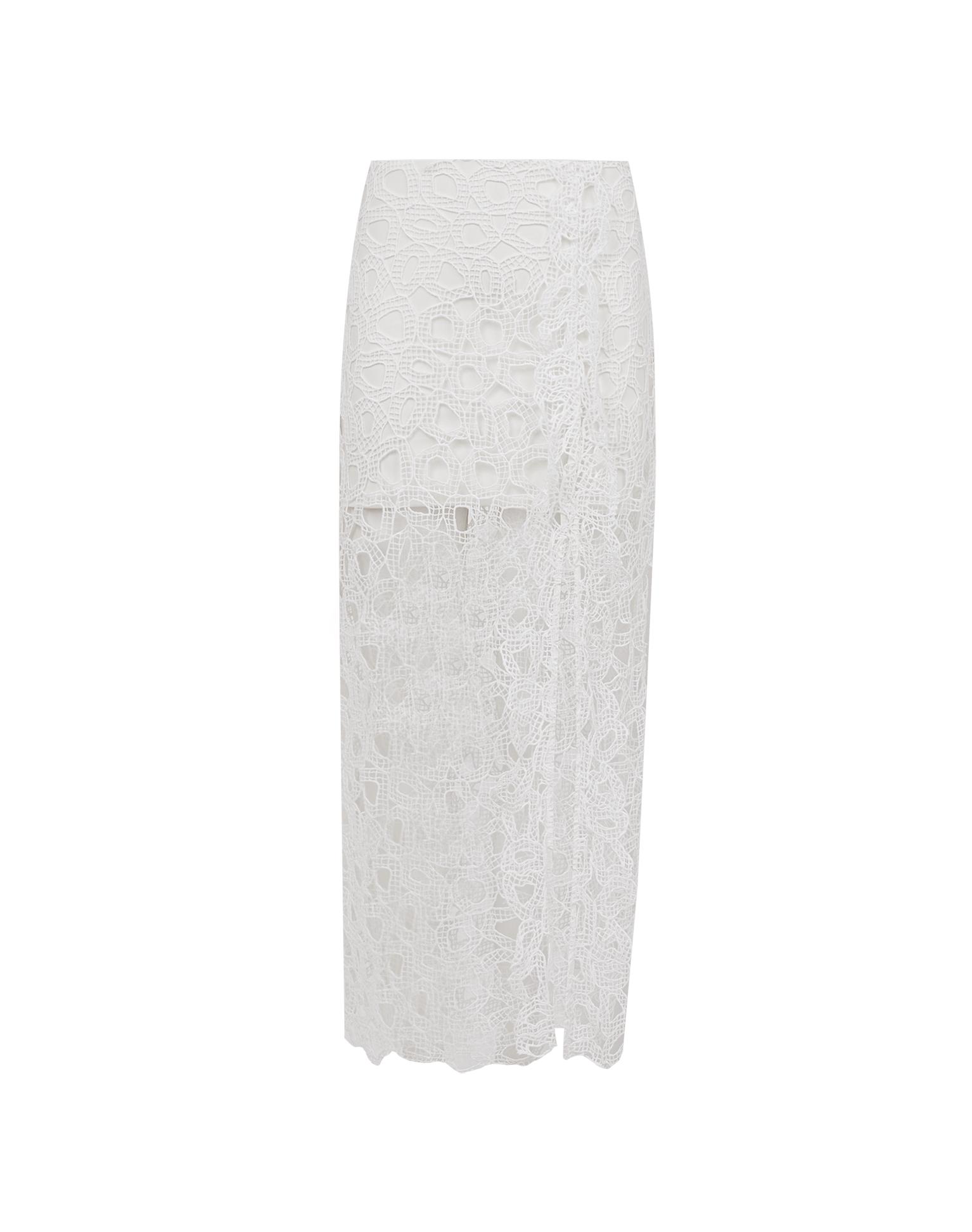 Eyelet Joelle Maxi Skirt - Off White Product Image