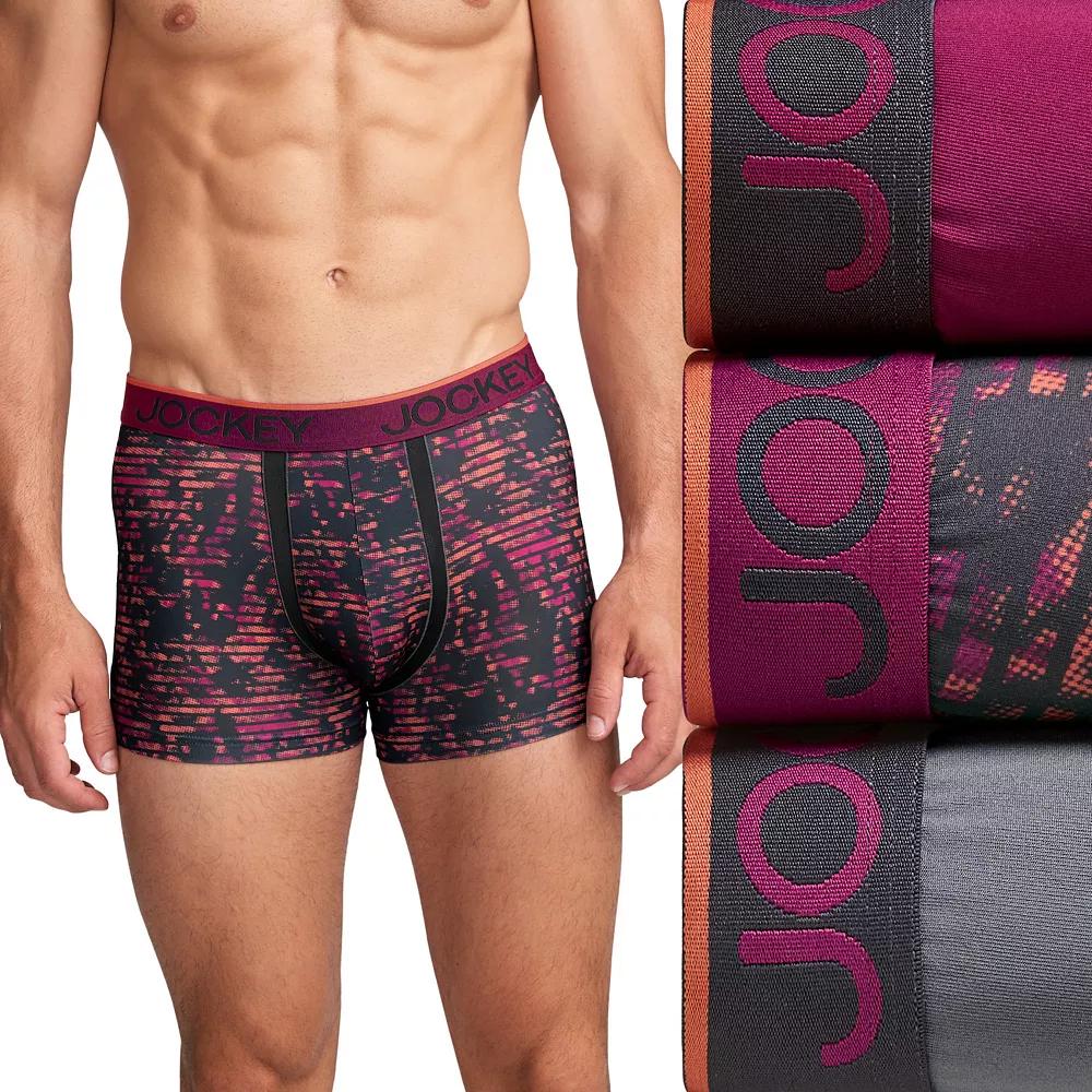 Men's Jockey® Chafe Proof Microfiber 3" Trunks 3-Pack,  Product Image