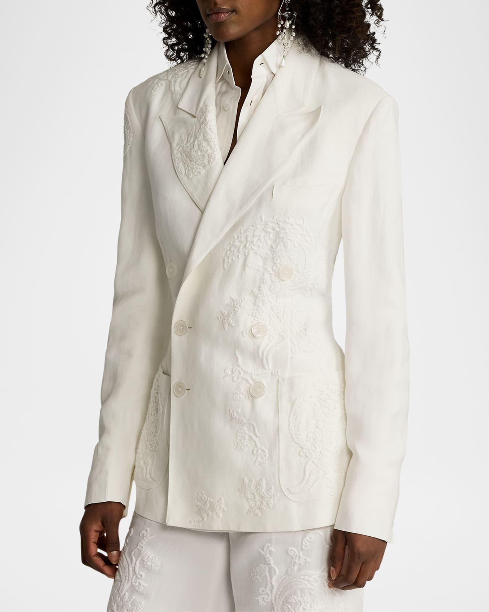 Collen Embroidered Double-Breasted Jacket Product Image